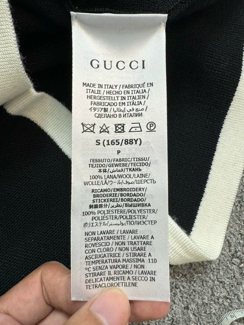 Gucci GucciBlack double G embroidered logo plain knitted short-sl Size US S / EU 44-46 / 1 - 6 Thumbnail