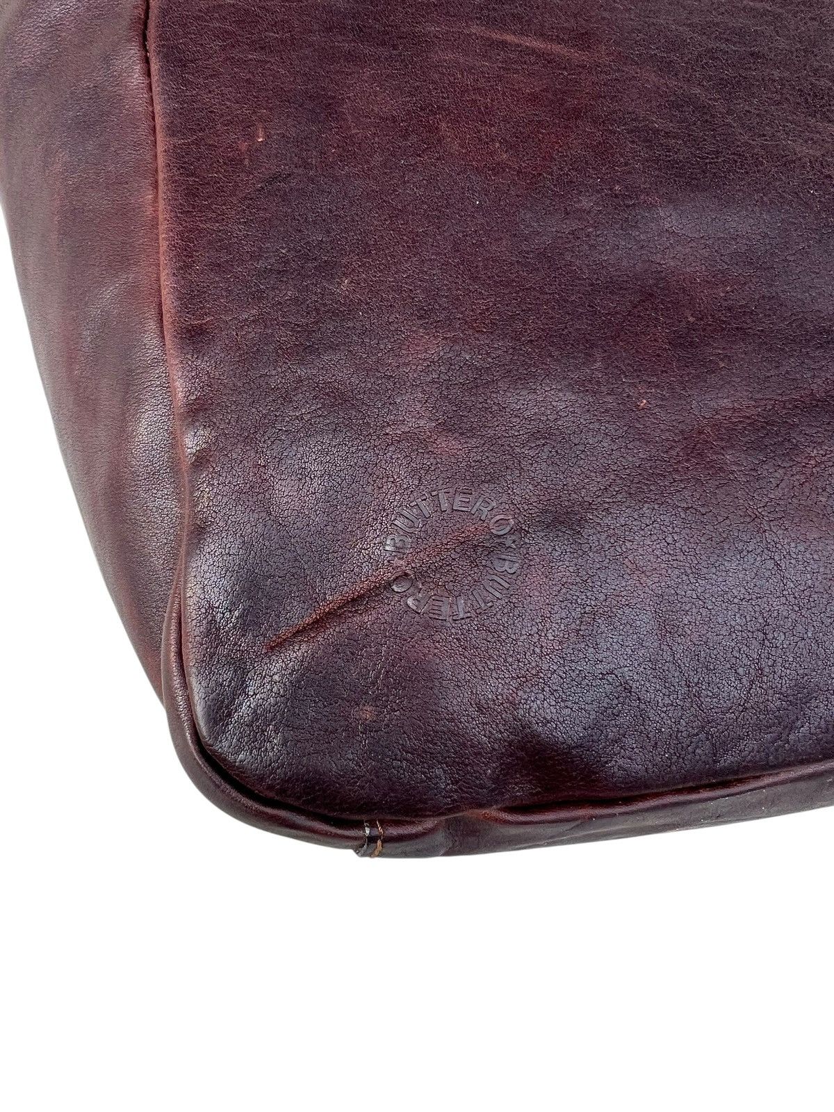 Buttero Vintage Buttero Italy Distressed Patina Leather Tote Bag Size ONE SIZE - 9 Thumbnail