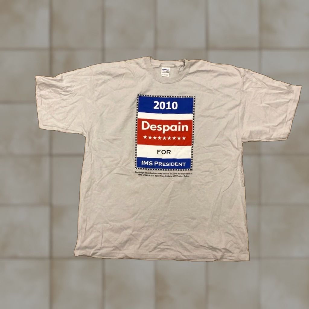 Vintage Dave Despain for President 2010 Indy 500 T-Shirt XXL Black Crew Neck Mens The Shop Ring Spun Retro Cars IMS Speed Channel Size US XXL / EU 58 / 5 - 1 Thumbnail