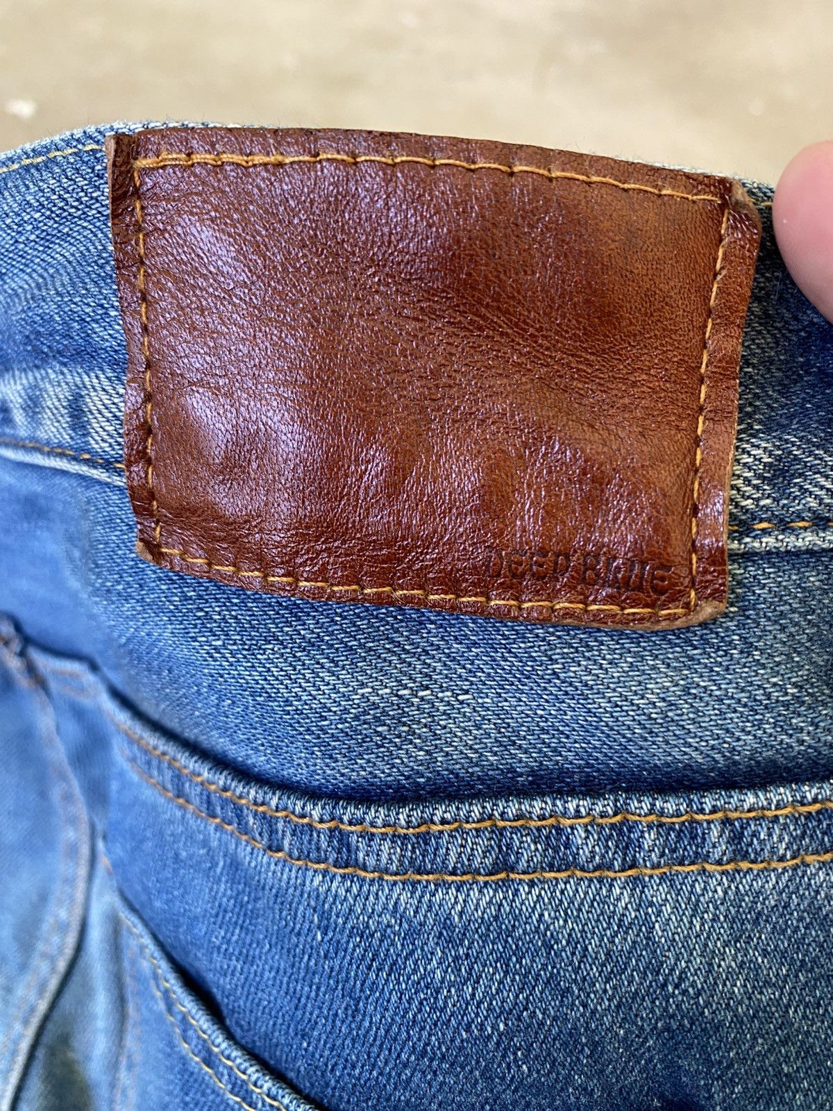 Japanese Brand Deep Blue Japan Selvedge Faded Denim Jeans W34 Size US 34 / EU 50 - 11 Thumbnail