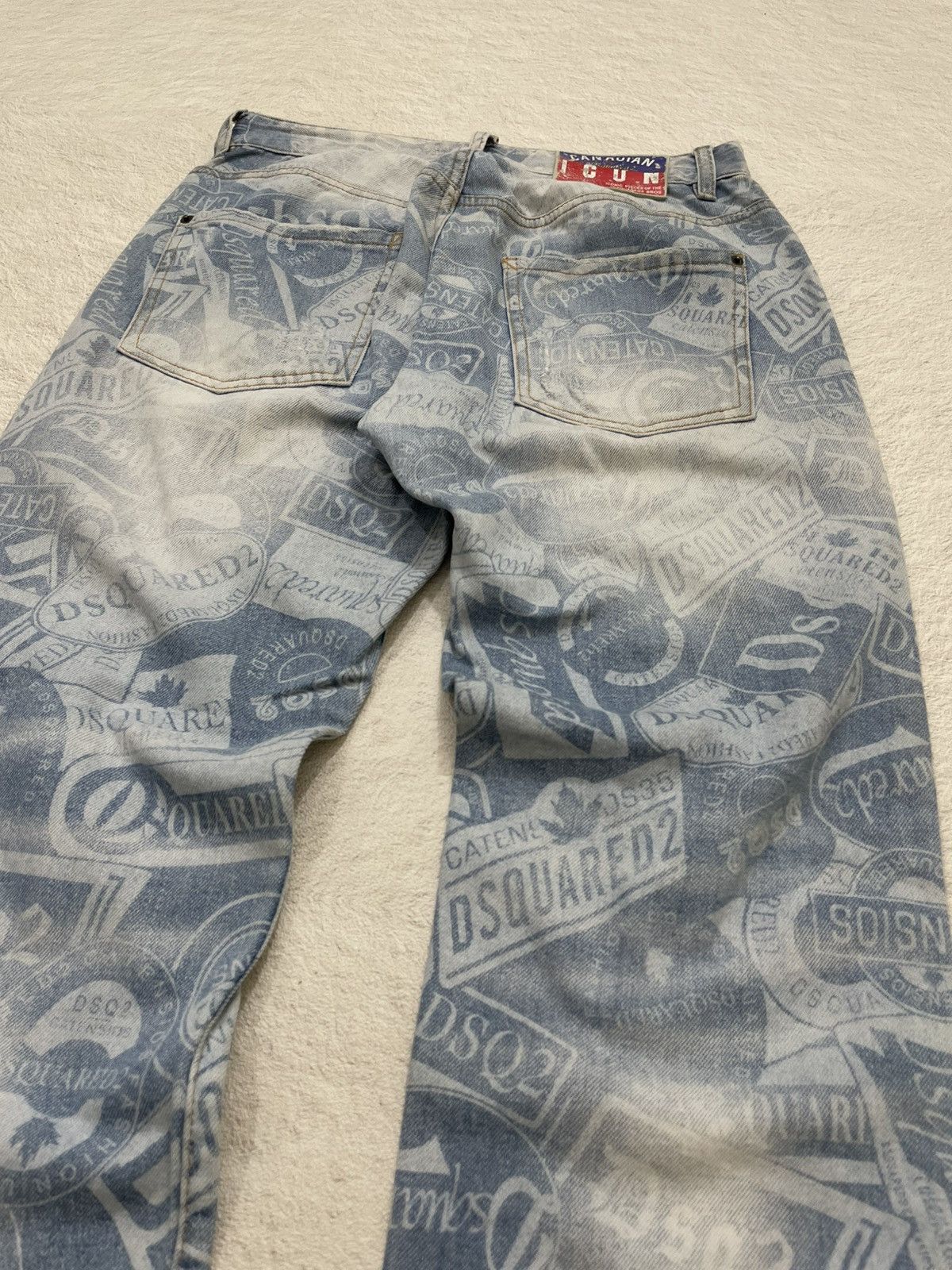 Hysteric Glamour 2000s Dsquared Distressed Denim Full Print Y2K Size US 31 - 7 Thumbnail
