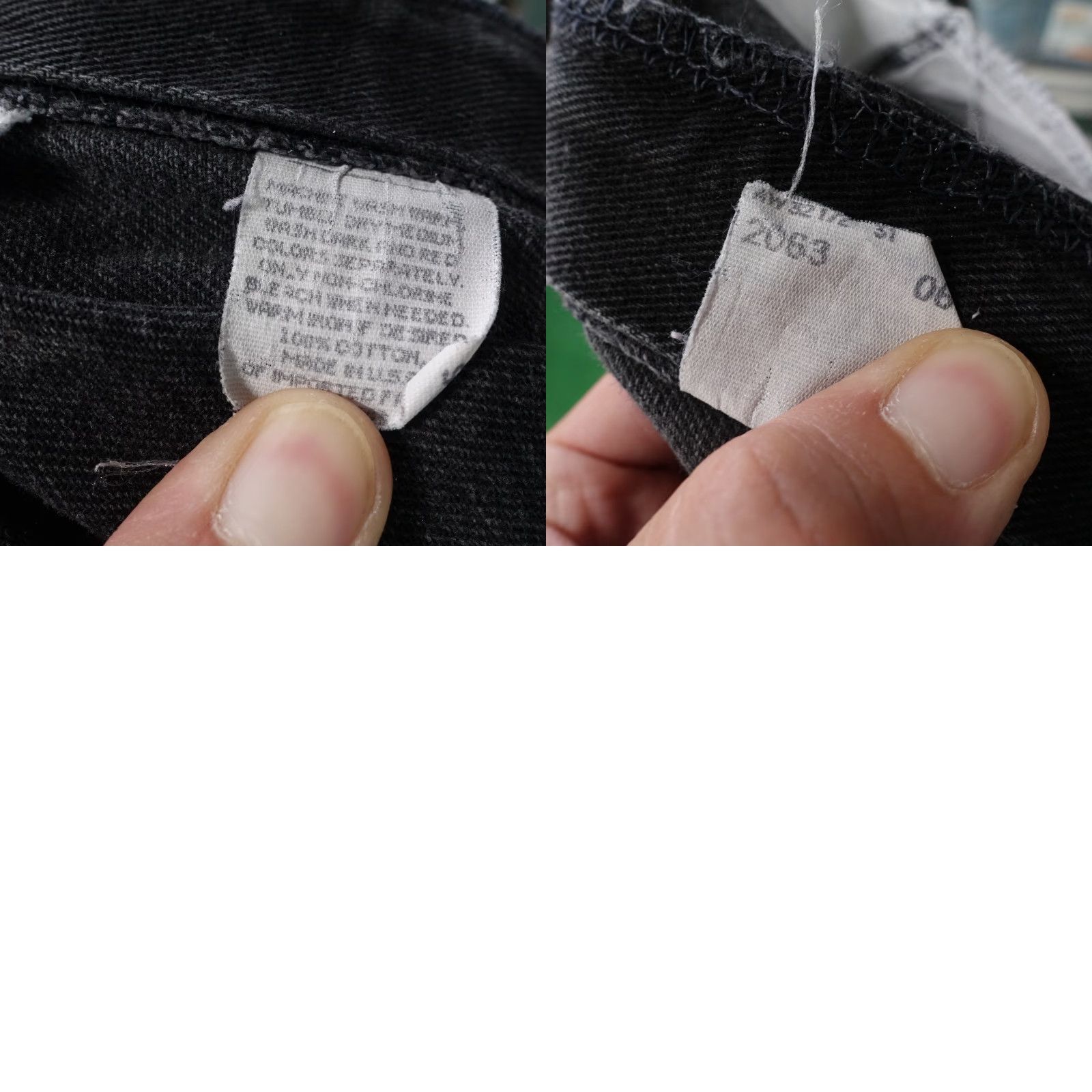 Lee VINTAGE LEE USA MADE BLACK DENIM JEANS WOMENS 33X30 TAPERED FIT Size 24" / US 00 / IT 34 - 8 Thumbnail