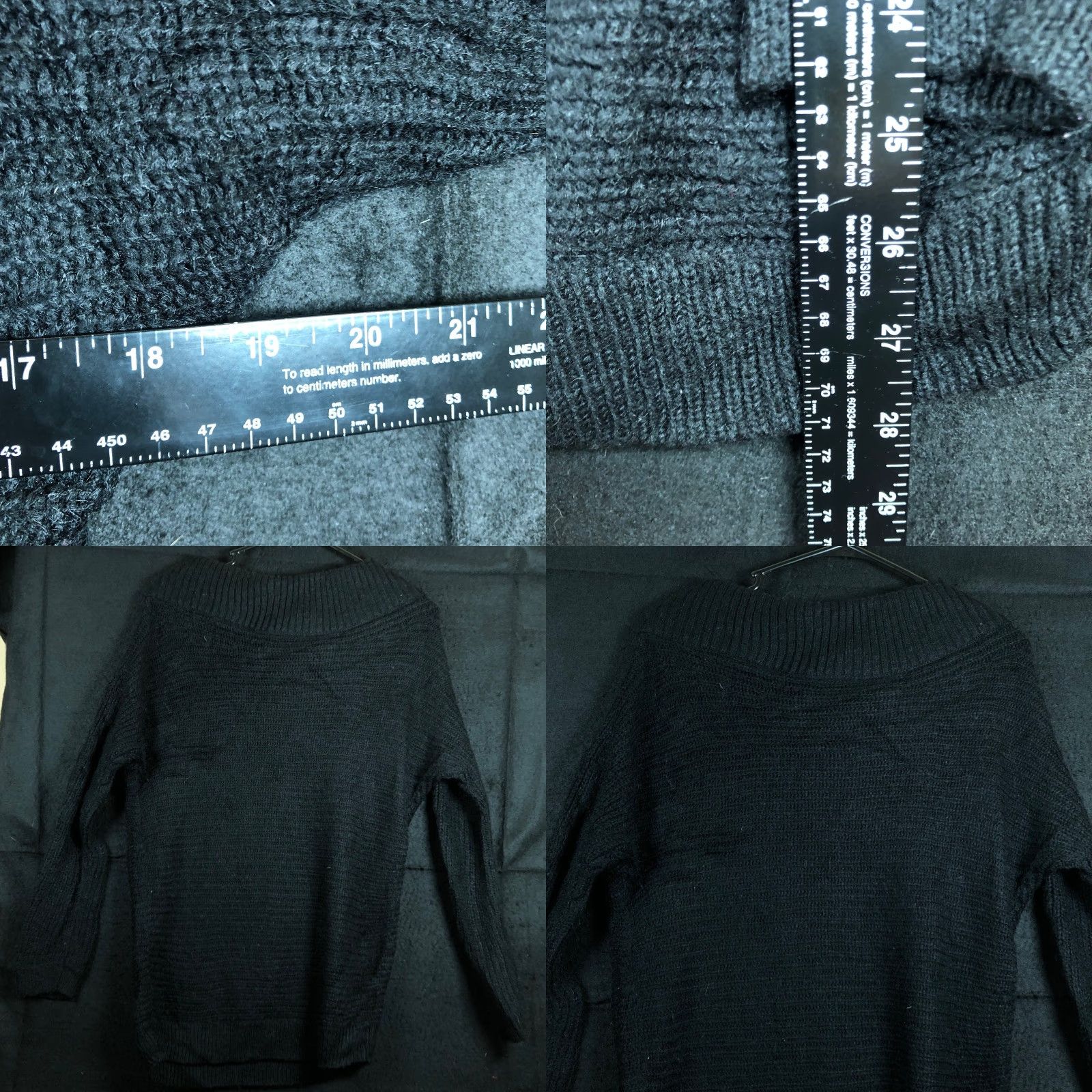 Express Express Sweater Womens Black Boat Neck Long Sleeve Wool Blend Small Size S / US 4 / IT 40 - 8 Thumbnail