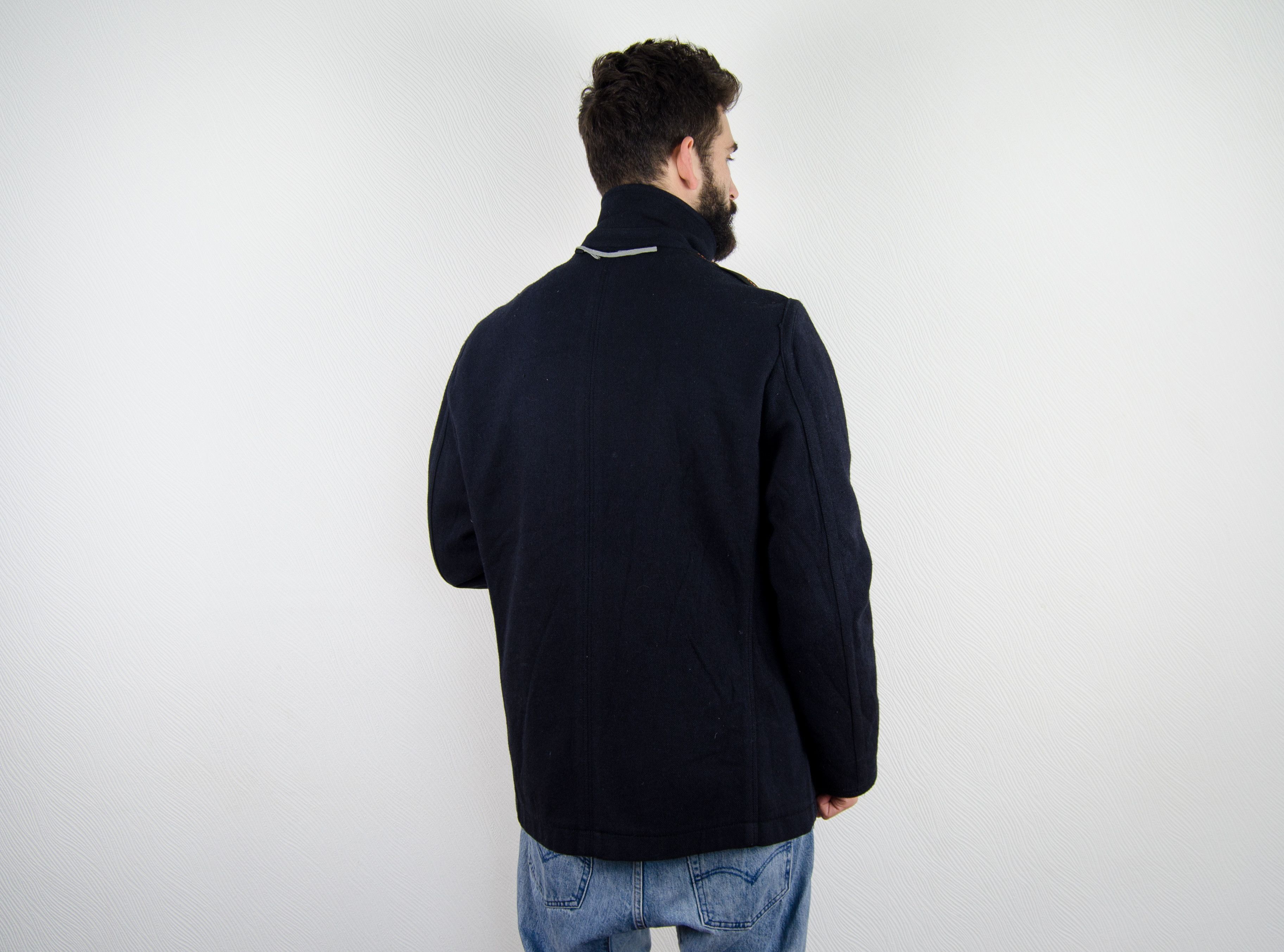 Parajumpers Parajumpers Navy Multipocket Royal Wool Peacoat Jacket Size US L / EU 52-54 / 3 - 7 Thumbnail