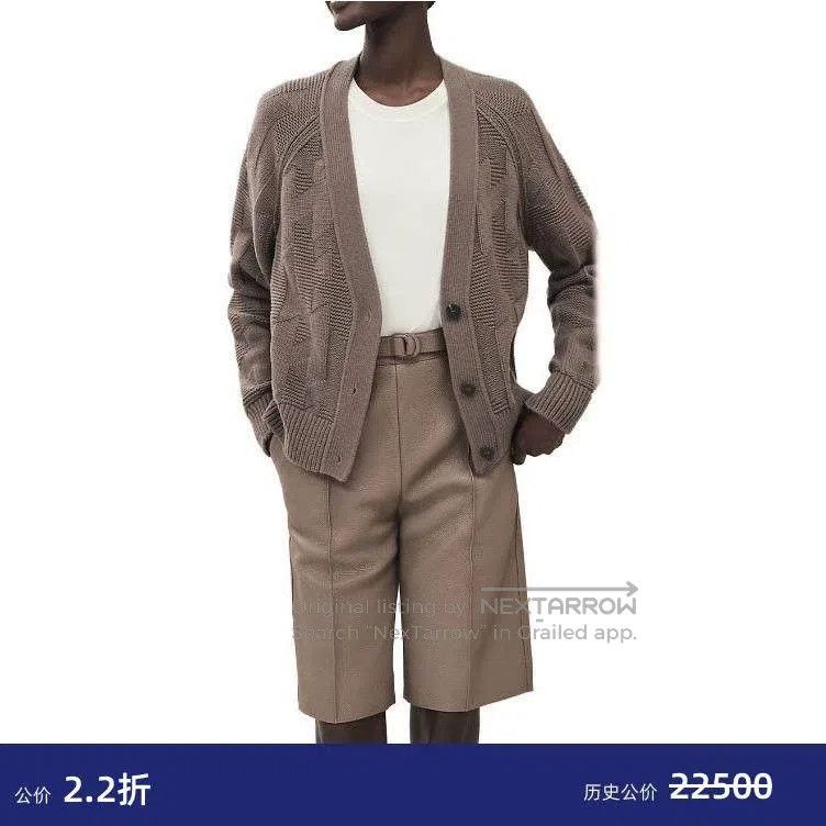 Hermes Hermes size 34 Men's Cashmere Beige Knit Sweater Size US M / EU 48-50 / 2 - 1 Thumbnail