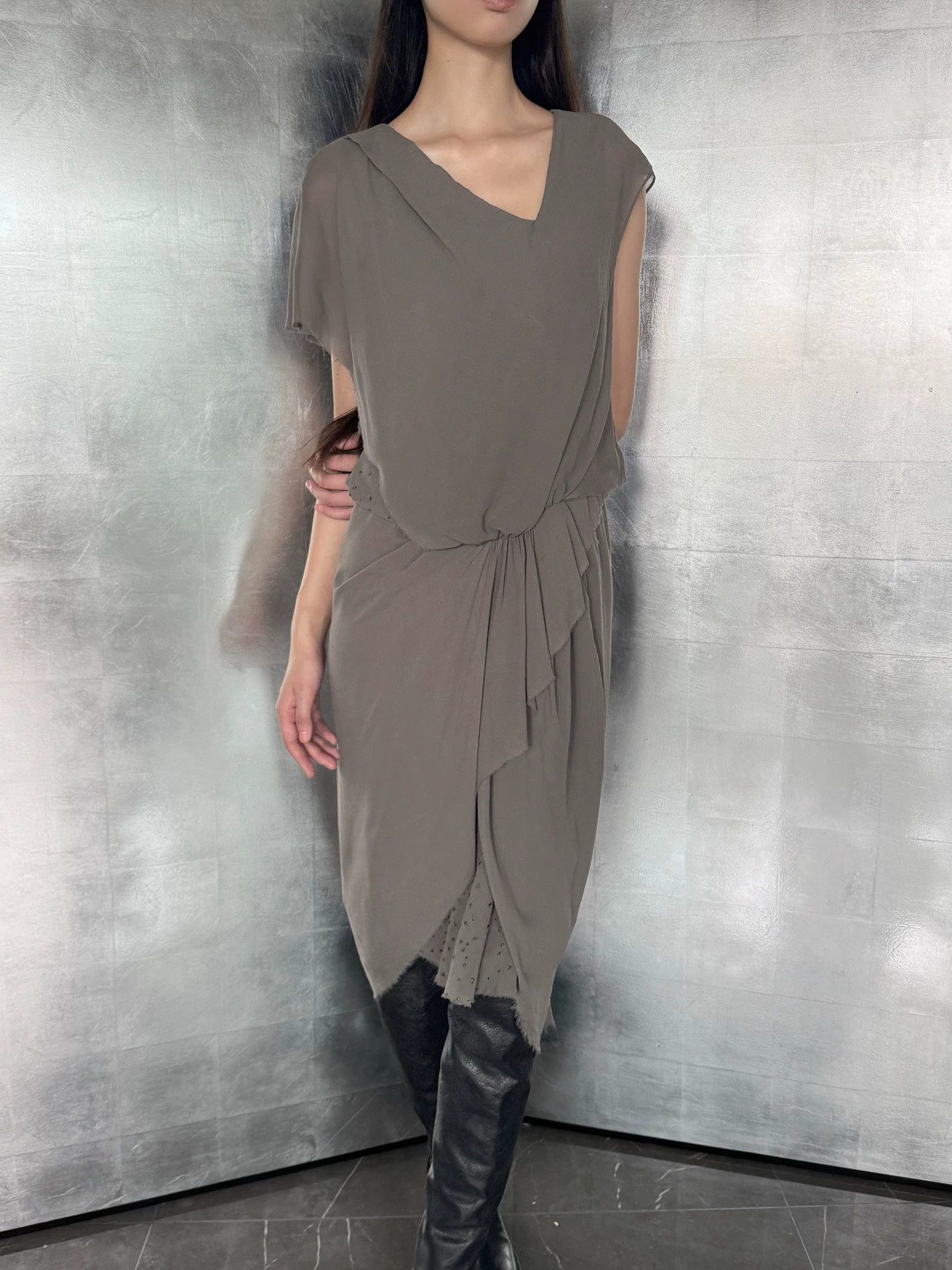 Helmut Lang Helmut Lang Vintage Double Mesh Two-Piece Dress size 2 Size XS / US 0-2 / IT 36-38 - 4 Thumbnail