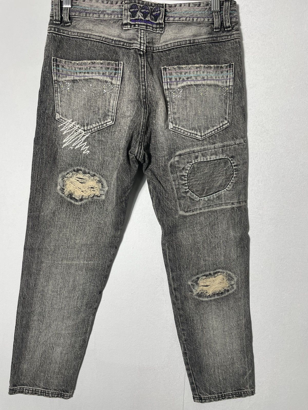 Japanese Brand Candy Stripper Art Design Jeans Rare Size US 29 - 4 Thumbnail