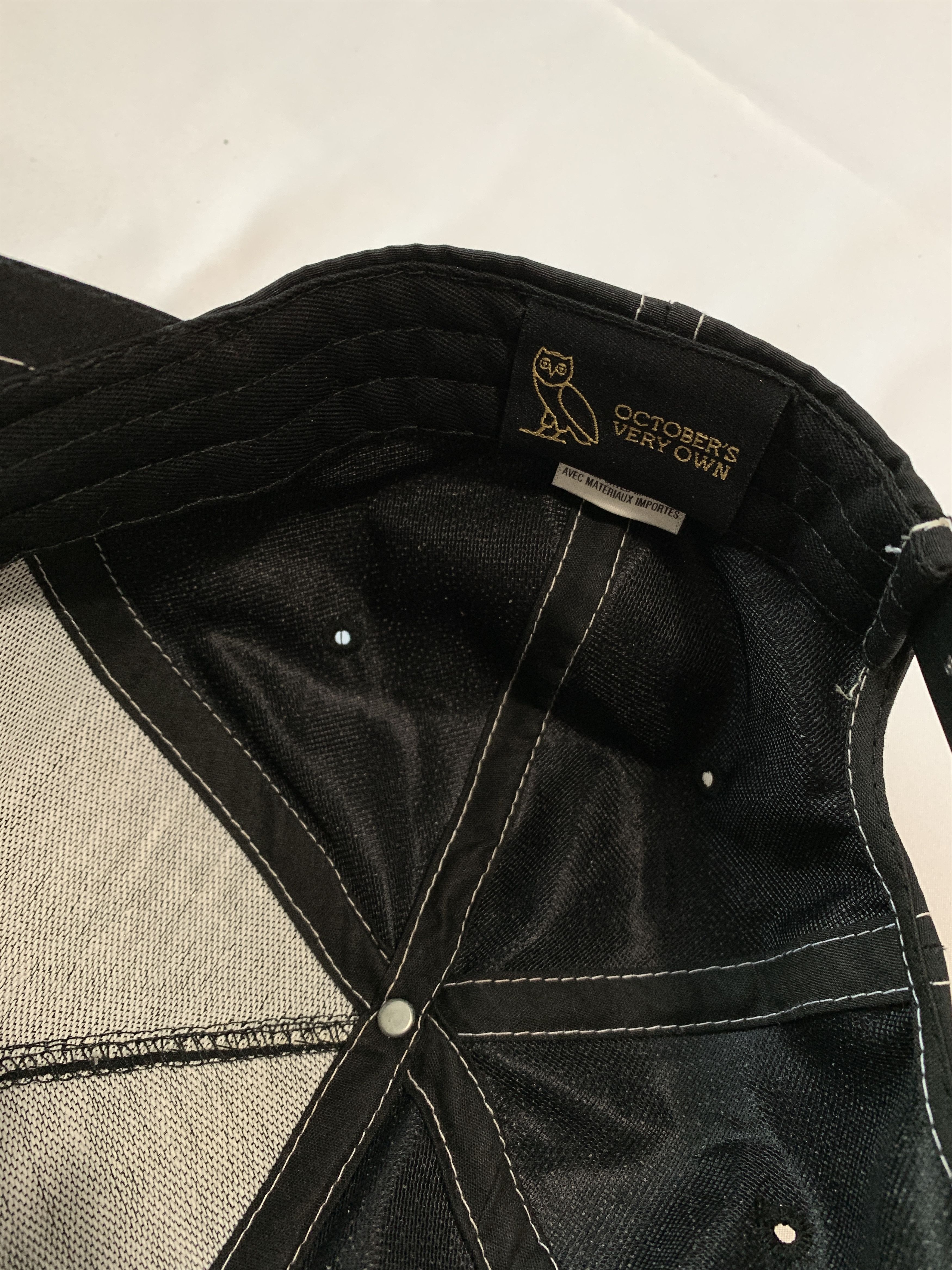 Drake OVO OG Owl Contrast Stitch Snapback Hat Cap Black Size ONE SIZE - 4 Thumbnail