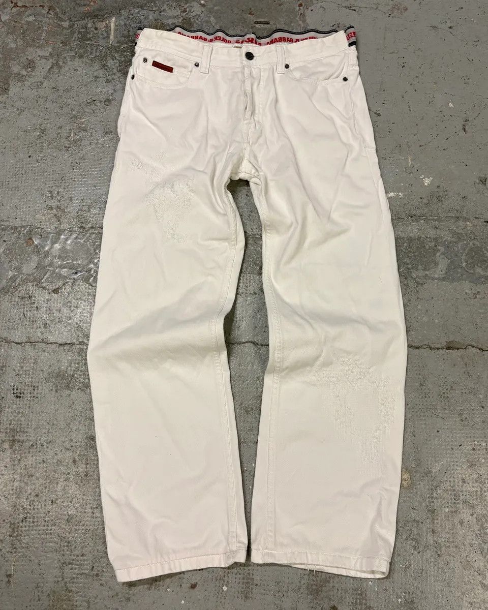 Designer × Dolce & Gabbana × Vintage 2000s Dolce & Gabbana White Distressed Pants Size US 30 / EU 46 - 3 Thumbnail