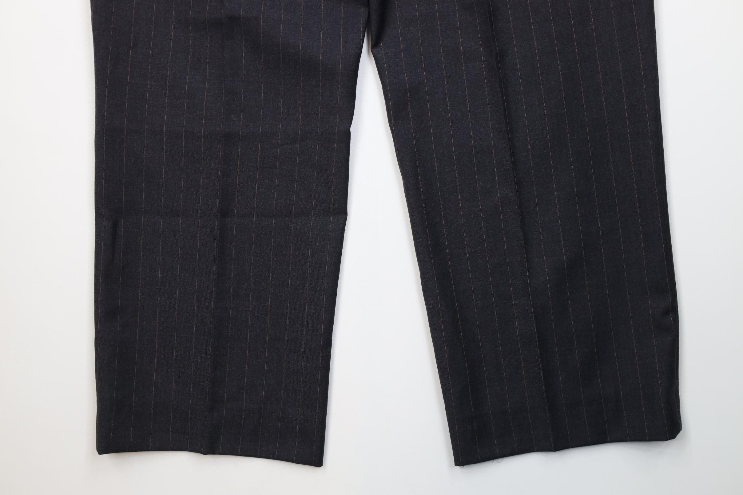 Nautica Vintage 90s Nautica Pinstriped Wide Leg Chino Pants Gray Size US 34 / EU 50 - 12 Thumbnail