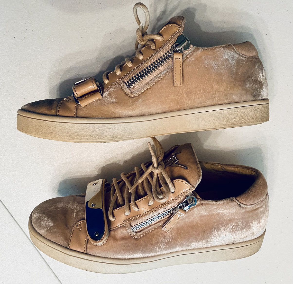Giuseppe Zanotti Giuseppe Zanotti 🇮🇹 Pink Velvet Brek Veronica Sneakers 38 Size US 8 / IT 38 - 12 Thumbnail