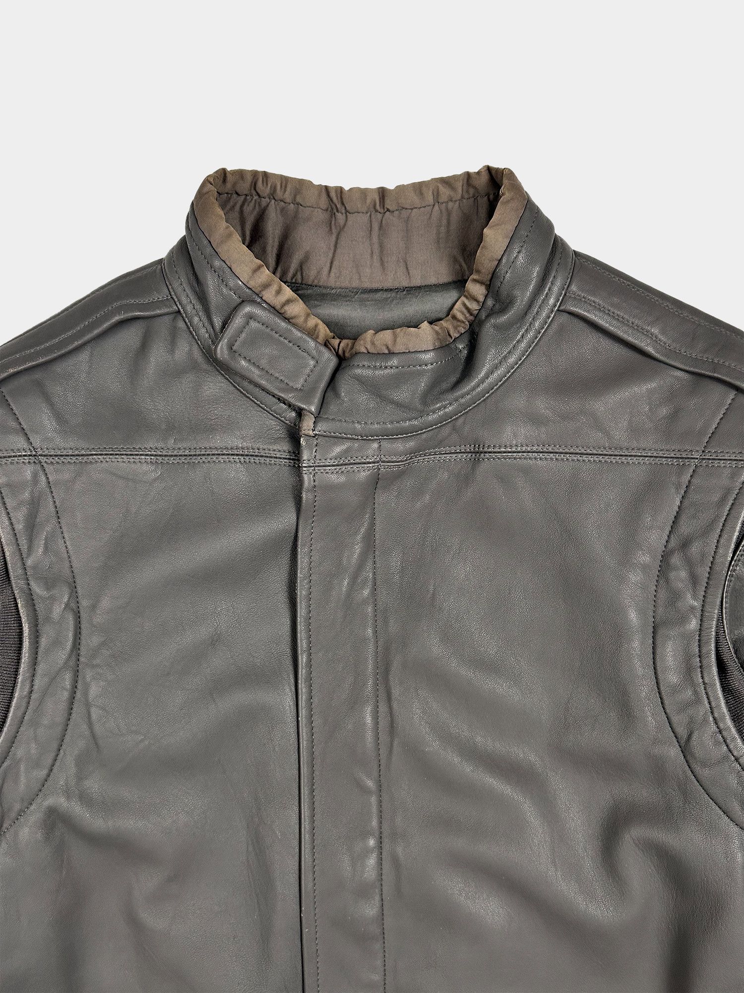 Rick Owens RICK OWENS Leather Pilot Jacket SS2008 ‘Creatch” Size US S / EU 44-46 / 1 - 3 Thumbnail