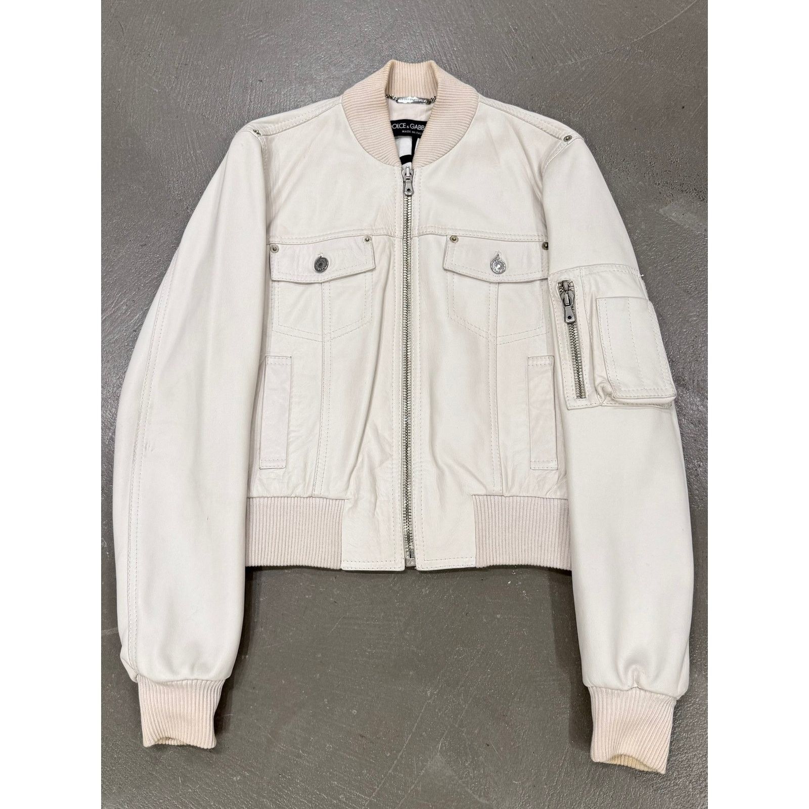 Dolce & Gabbana 2002 Dolce & Gabbana leather bomber jacket Size M / US 6-8 / IT 42-44 - 1 Thumbnail