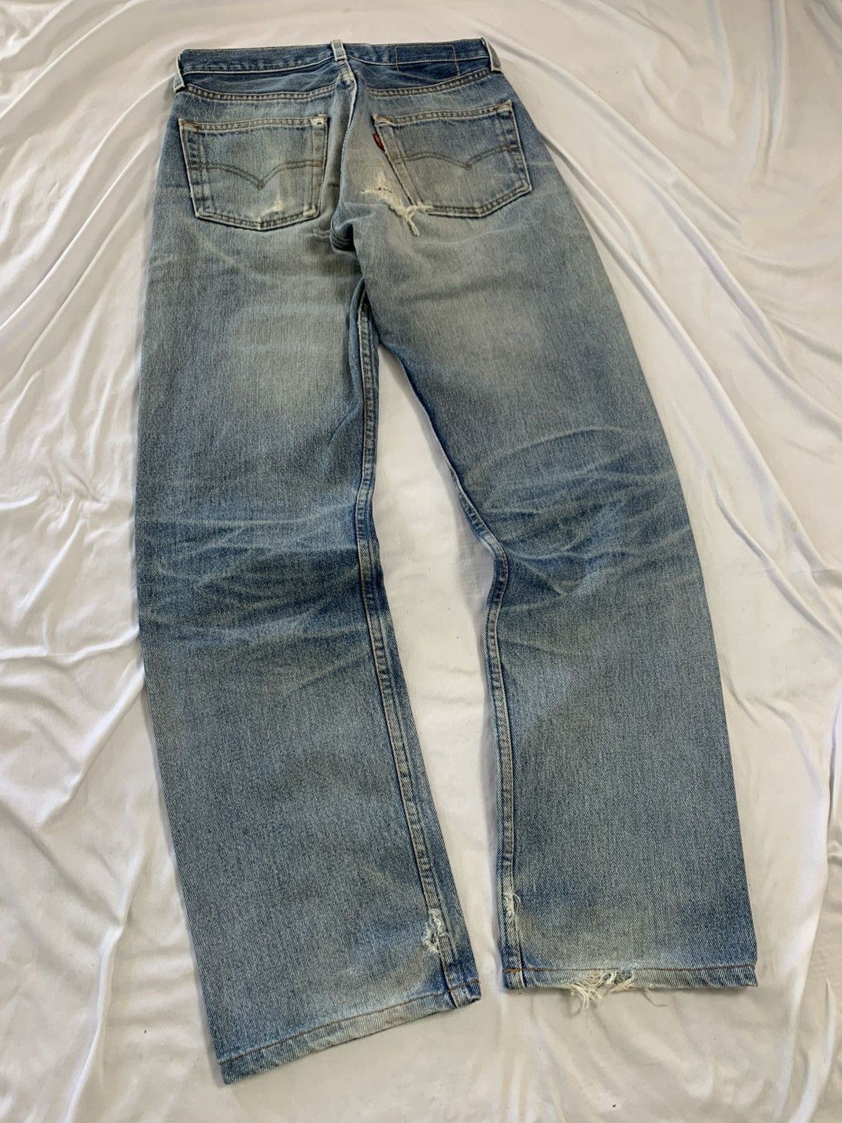 Levi's Vintage Clothing 90s levis 501 vintage blue jeans distressed style Size US 29 - 10 Thumbnail