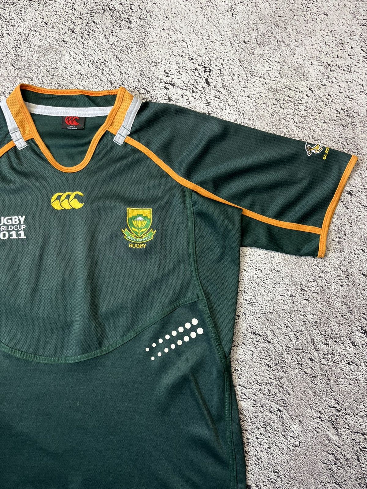Canterbury of New Zealand Canterbury South Africa Rugby Jersey 2011 World Cup Shirt XL Size US XL / EU 56 / 4 - 6 Thumbnail