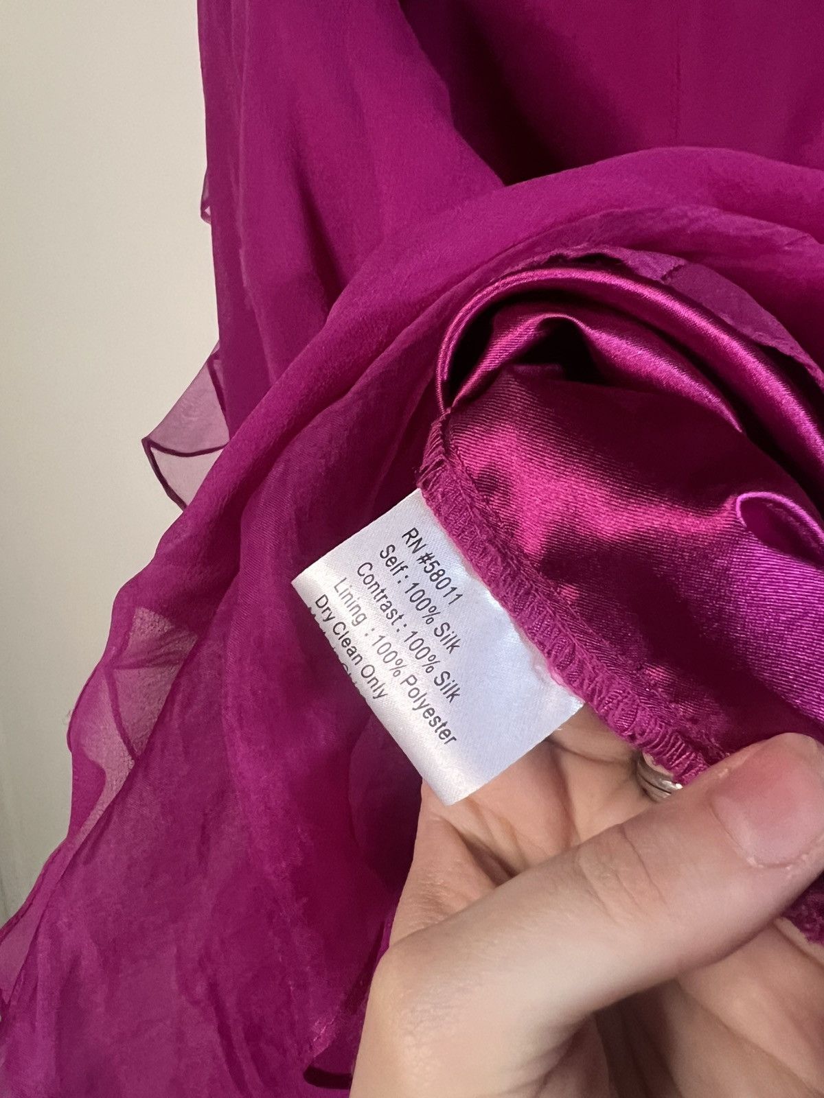 Vintage Y2K 100% Silk Ruffle Cocktail Dress Size XS / US 0-2 / IT 36-38 - 13 Thumbnail