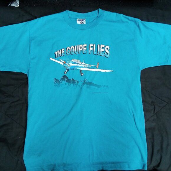 Vintage Vintage The Coupe Flies Airplane T-Shirt Size US L / EU 52-54 / 3 - 2 Thumbnail
