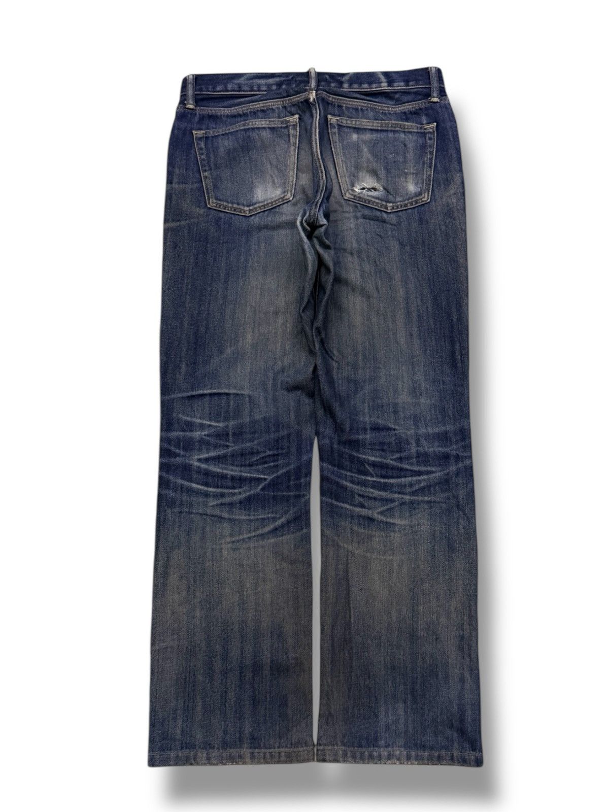 Uniqlo Vintage Uniqlo Jeans Japan | Vintage Faded Mud Wash | W33 Size US 33 - 3 Thumbnail