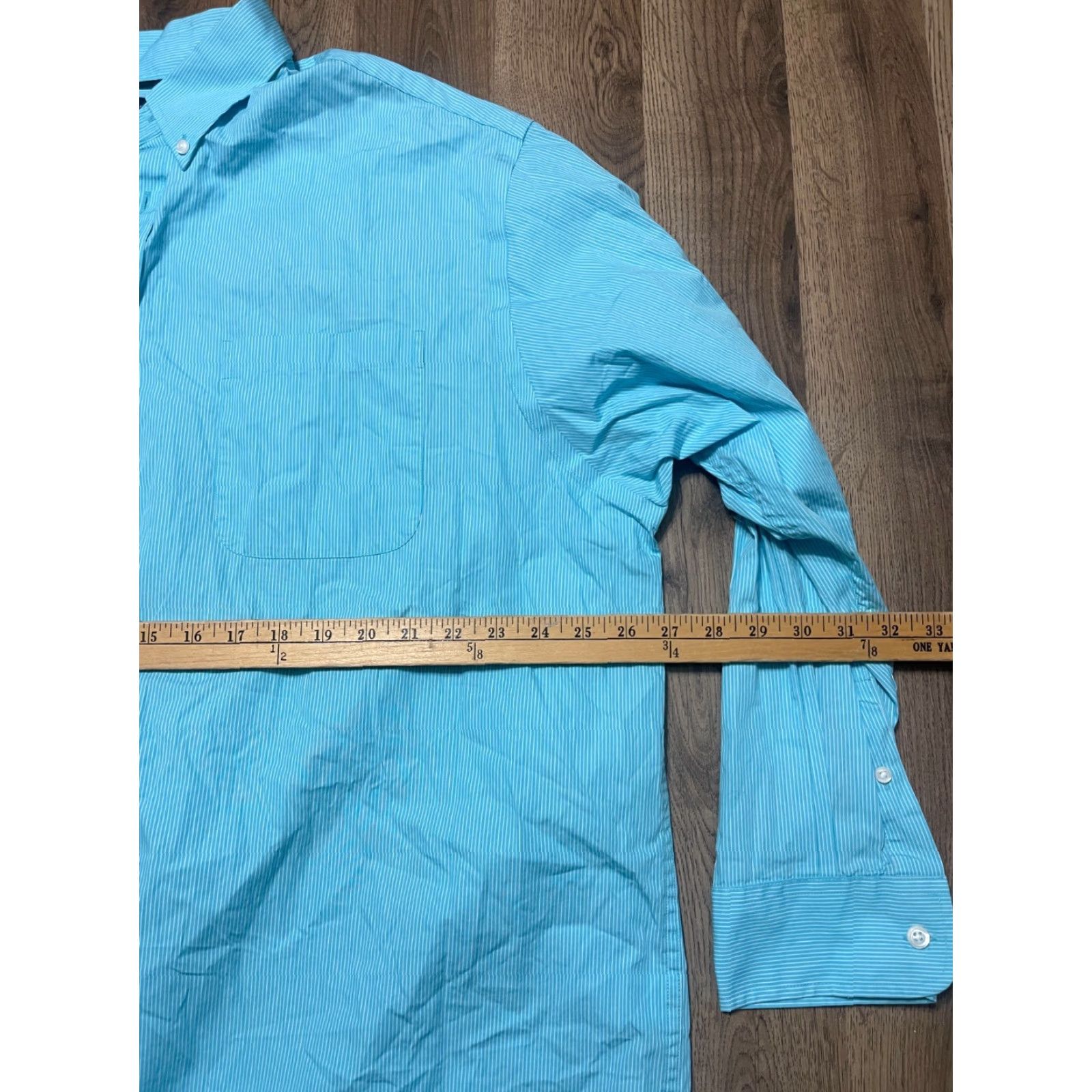 Roundtree & Yorke Roundtree & Yorke Shirt, Men's 2XB, Blue White, Button Up, Long Sleeve, Solid Size US XXL / EU 58 / 5 - 6 Thumbnail