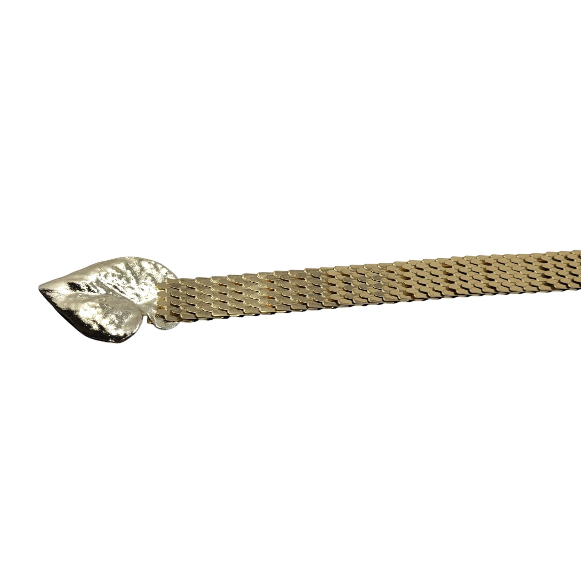 Vintage Vtg 70s Gold Metallic Snake Scale Stretch Belt Sz S Heart Bu Size ONE SIZE - 9 Thumbnail
