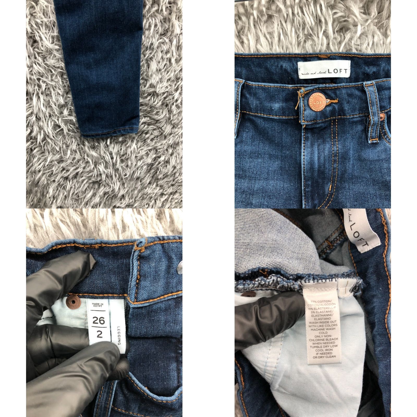 Loft VINTAGE Loft Jean Legging Size 2 Womens Mid Rise Medium Wash Blue Denim Size 26" / US 2 / IT 38 - 8 Thumbnail