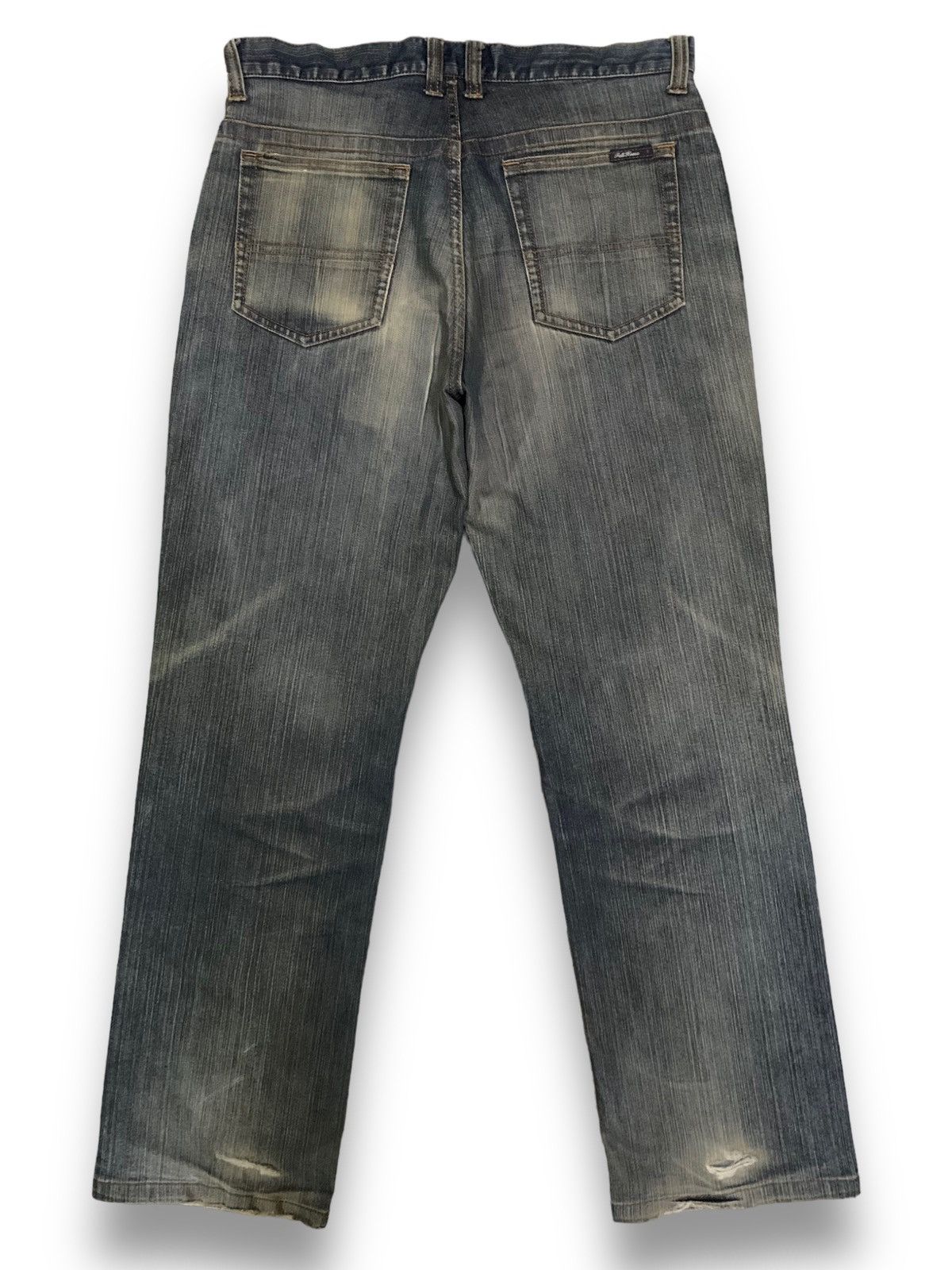 Japanese Brand Vintage Full House Homme Mud Wash Loose Fit Distressed Jeans Size US 32 / EU 48 - 2 Thumbnail