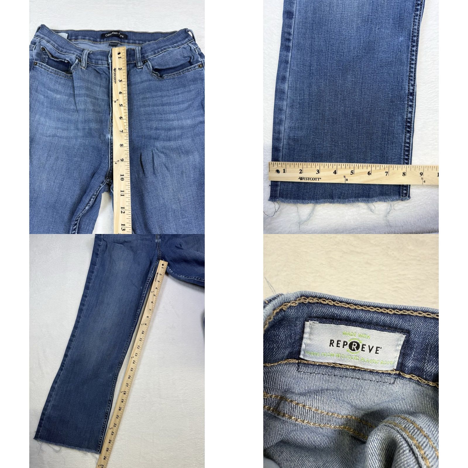 Calvin Klein Calvin Klein Jeans Womens Straight Fit Jeans 10 Blue Cotton Blend Denim Repreve Regular Size 10 Colour Blue 30in Inseam Women Vintage No Size 32" / US 10 / IT 46 - 8 Thumbnail