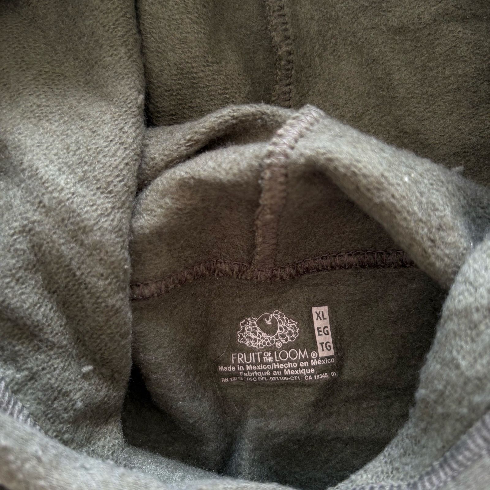 Fruit Of The Loom Green Oversized Hoodie Size US XL / EU 56 / 4 - 3 Thumbnail