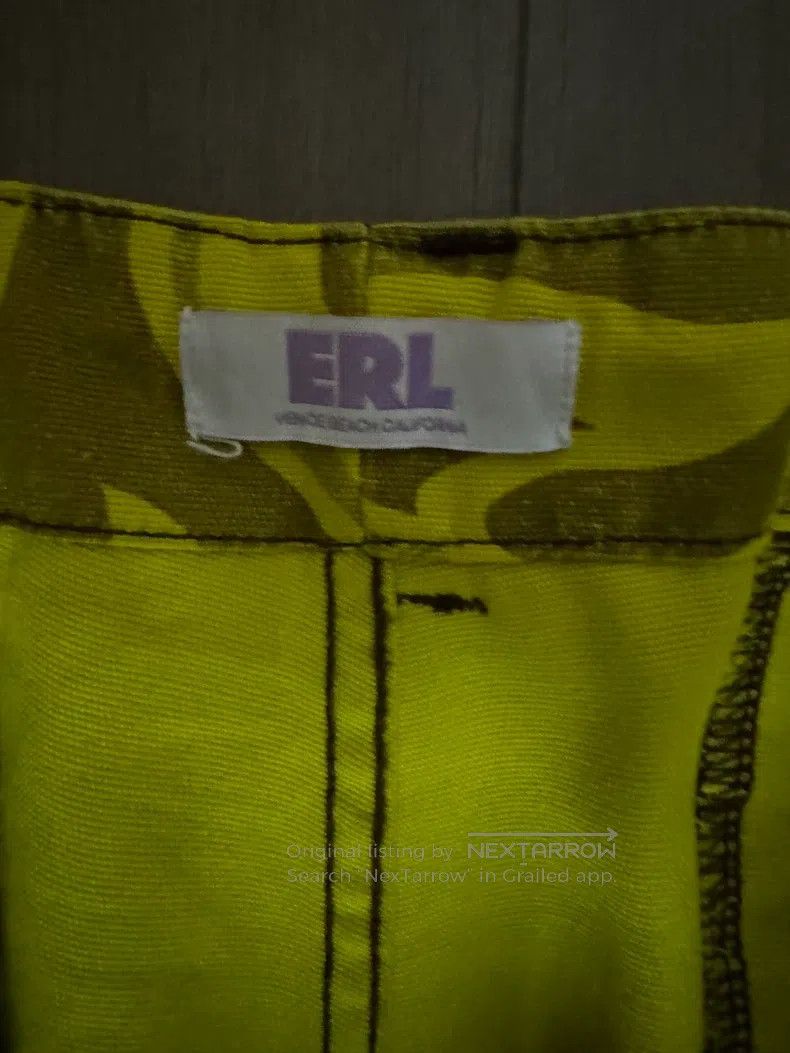 ERL ERL size L Yellow Camouflage Printed Work Pants Size 23" - 2 Thumbnail