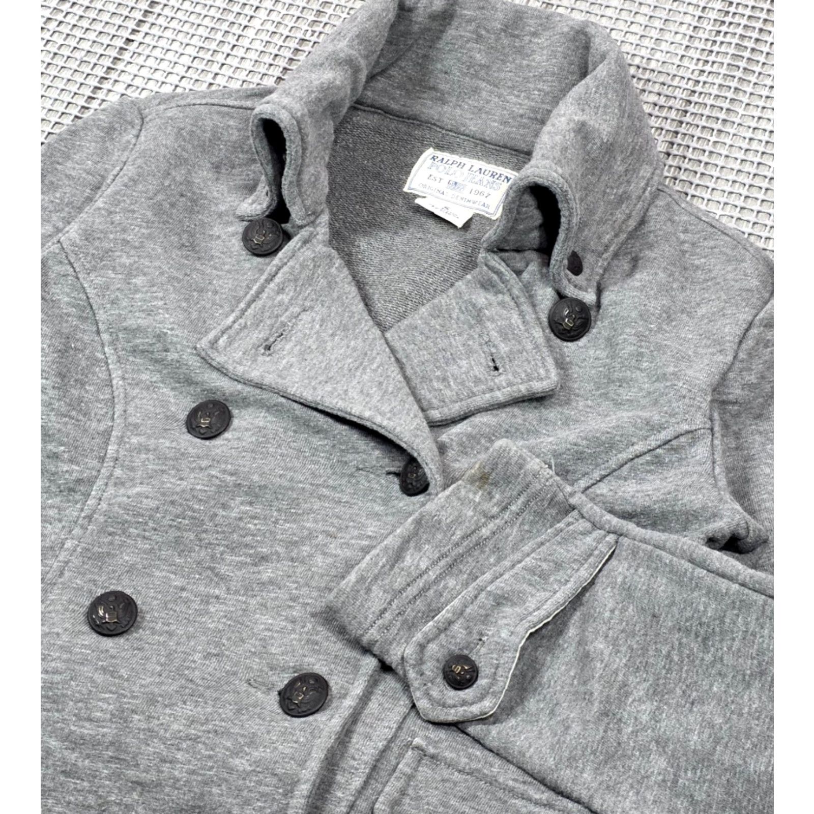 Ralph Lauren Polo Jeans Co Ralph Lauren Gray Double Breasted Pea Coat Womens Size S Jacket For Women Grey Short Coat City Designer Preppy Pockets Size 28" / US 6 / IT 42 - 3 Thumbnail