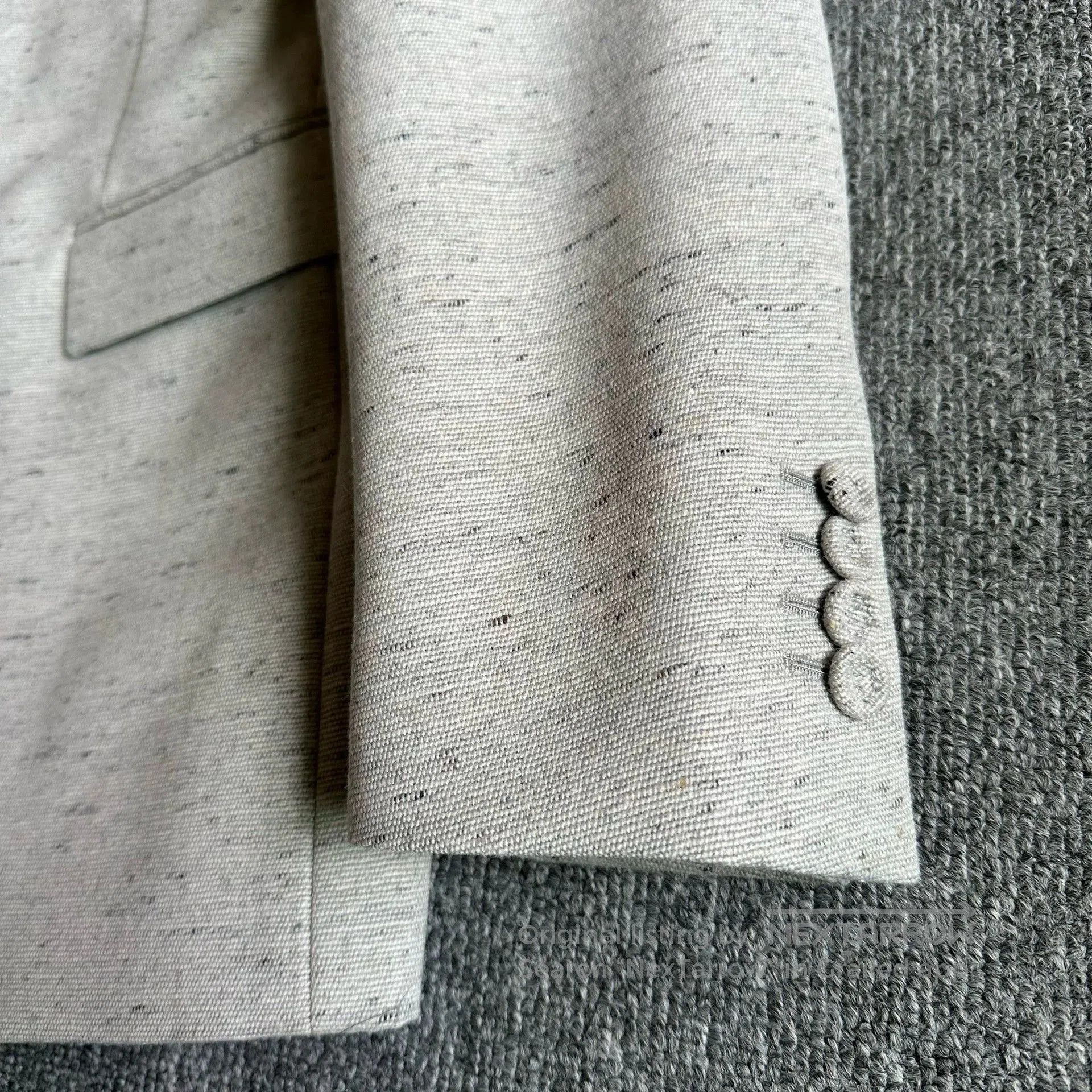 Dior dior gray wool suit with snowflake texture. Size US M / EU 48-50 / 2 - 2 Thumbnail