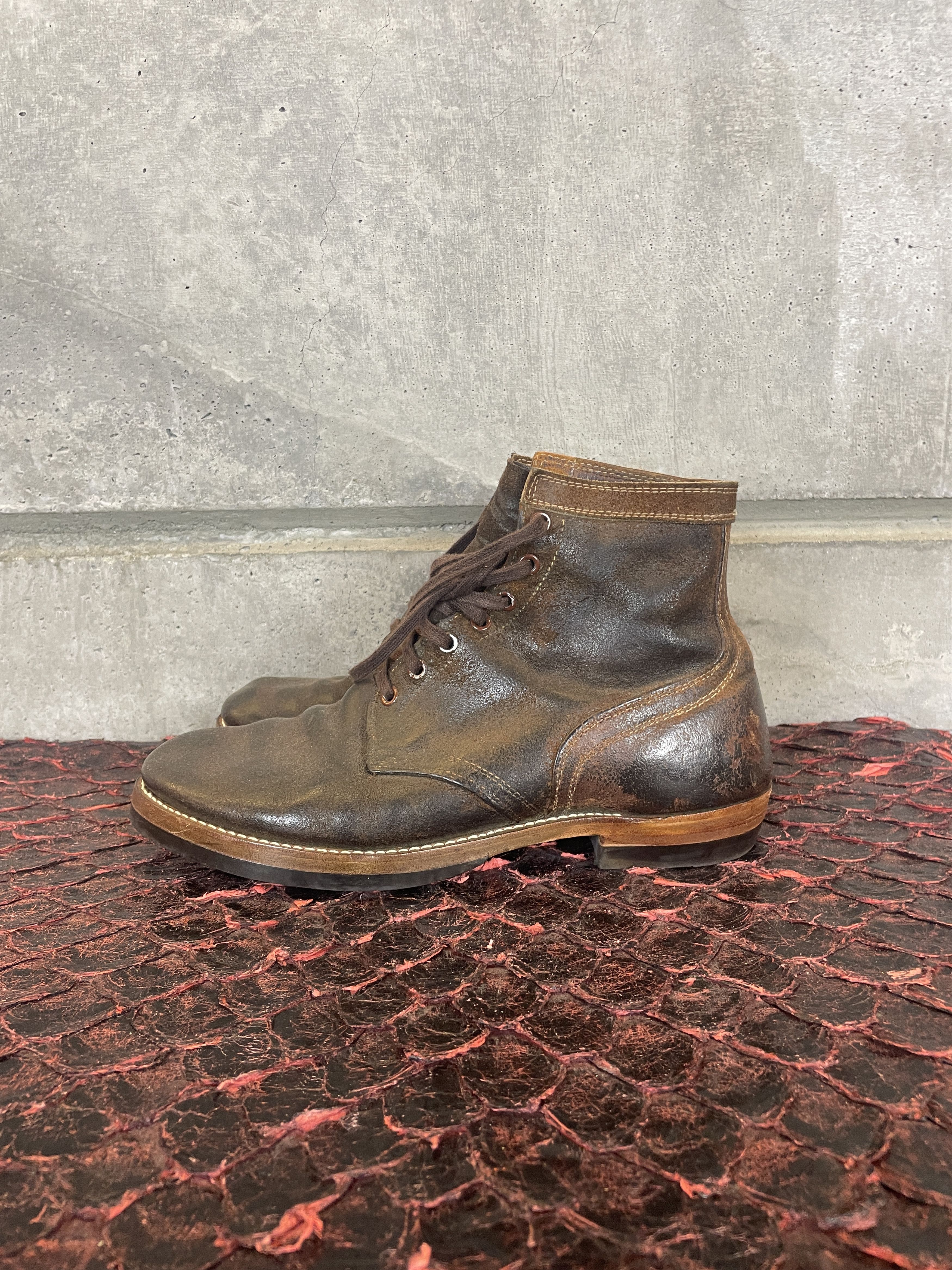 Vintage Vintage Brown Leather WW2 M-43 Service Waxed Boots Lofgren Size US 10 / EU 43 - 1 Thumbnail