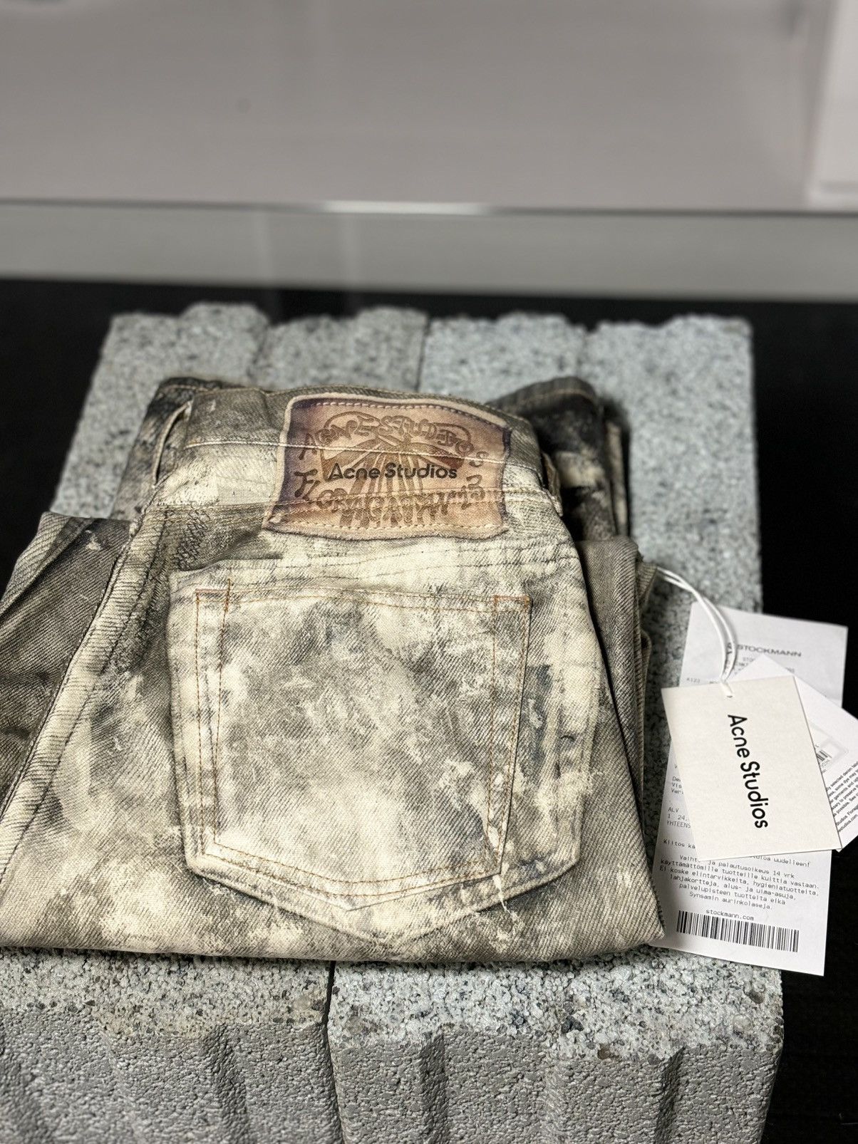 Acne Studios Acne Studios Printed Wide-Leg Jeans Size US 32 / EU 48 - 3 Thumbnail