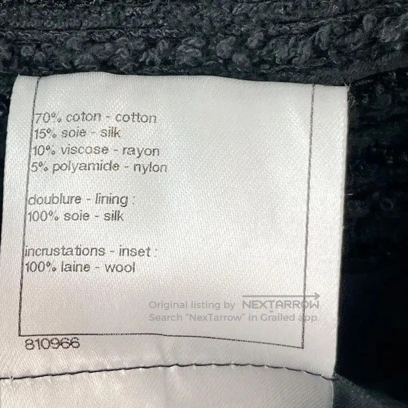 Chanel Chanel Black Cotton Women's Jacket for Spring and Autumn . Size M / US 6-8 / IT 42-44 - 7 Thumbnail