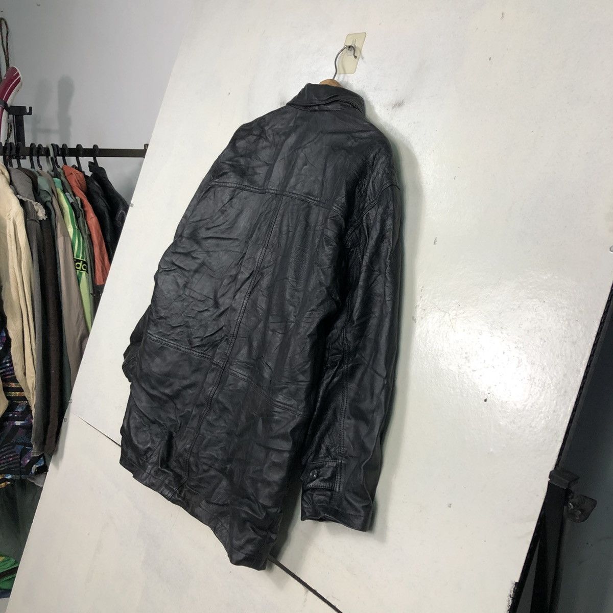 Japanese Brand 📌Vintage Leather Jacket Black Dog Blanket Issey Miyake Size US M / EU 48-50 / 2 - 12 Thumbnail