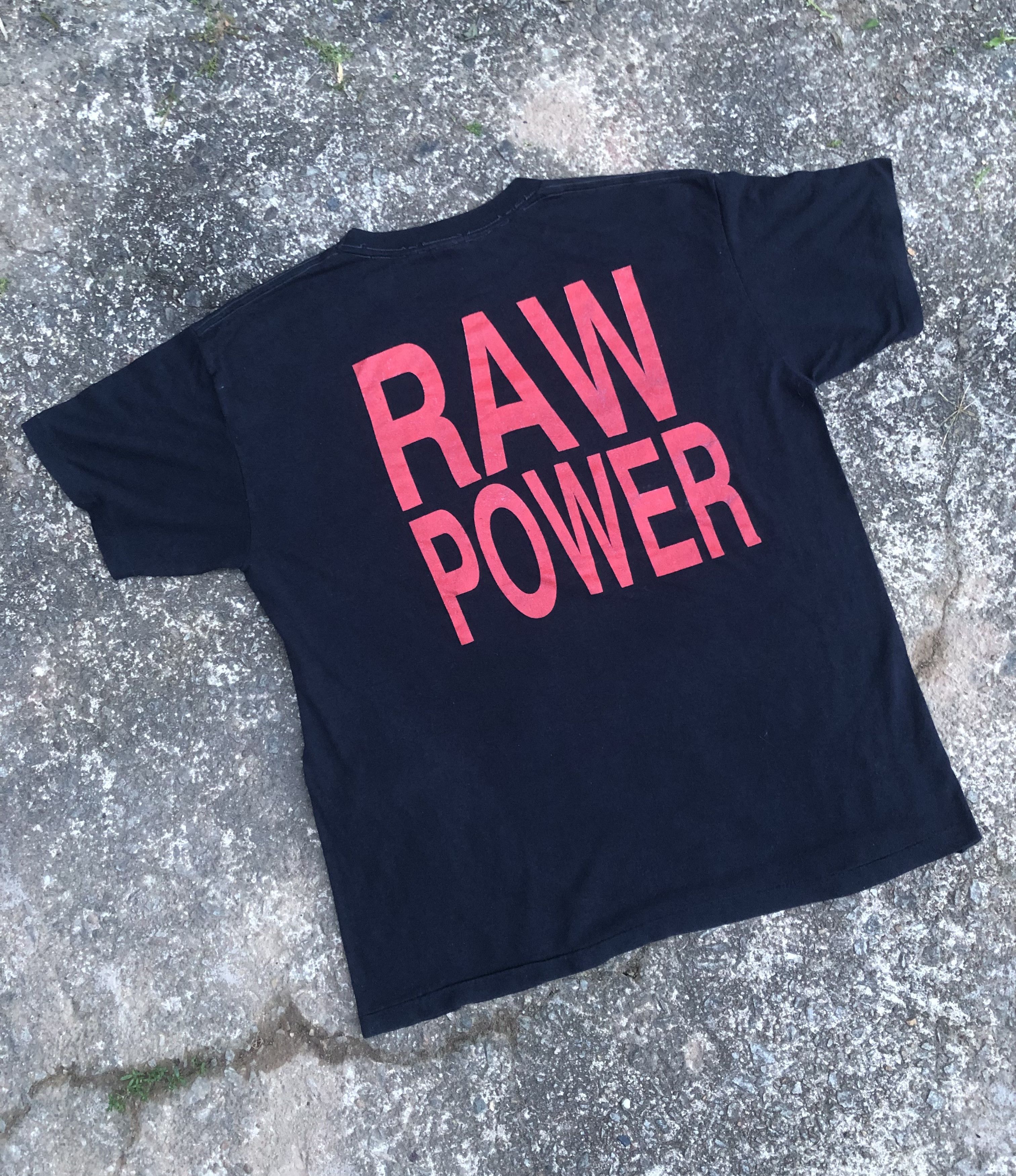 Band Tees 🔥Vintage 88' IGGY POP Raw Power Punk Band Rare T-Shirt Size US XL / EU 56 / 4 - 2 Thumbnail