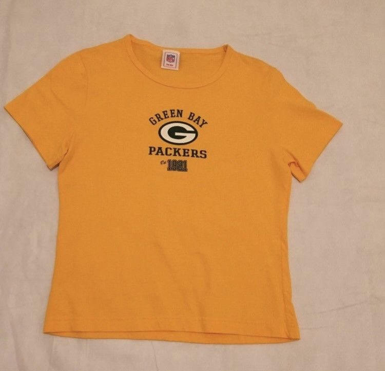 NFL Green Bay Packers Women's Small Yellow Crewneck Shirt Size S / US 4 / IT 40 - 1 Thumbnail
