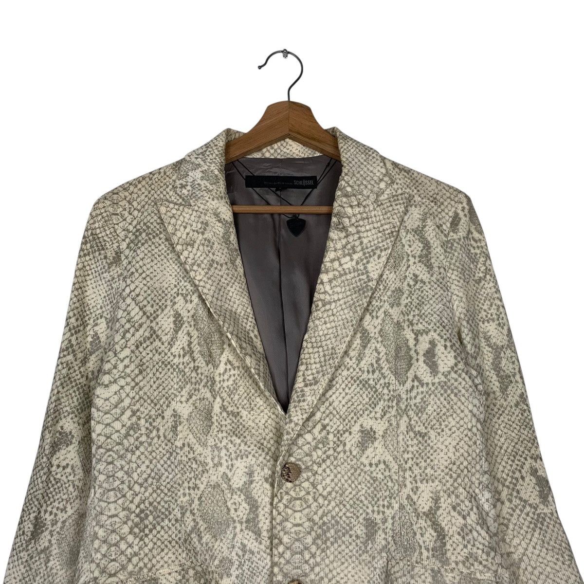 Japanese Brand Schlussel Snakeskin Art Design Cotton Blazer Jacket Size US M / EU 48-50 / 2 - 2 Thumbnail