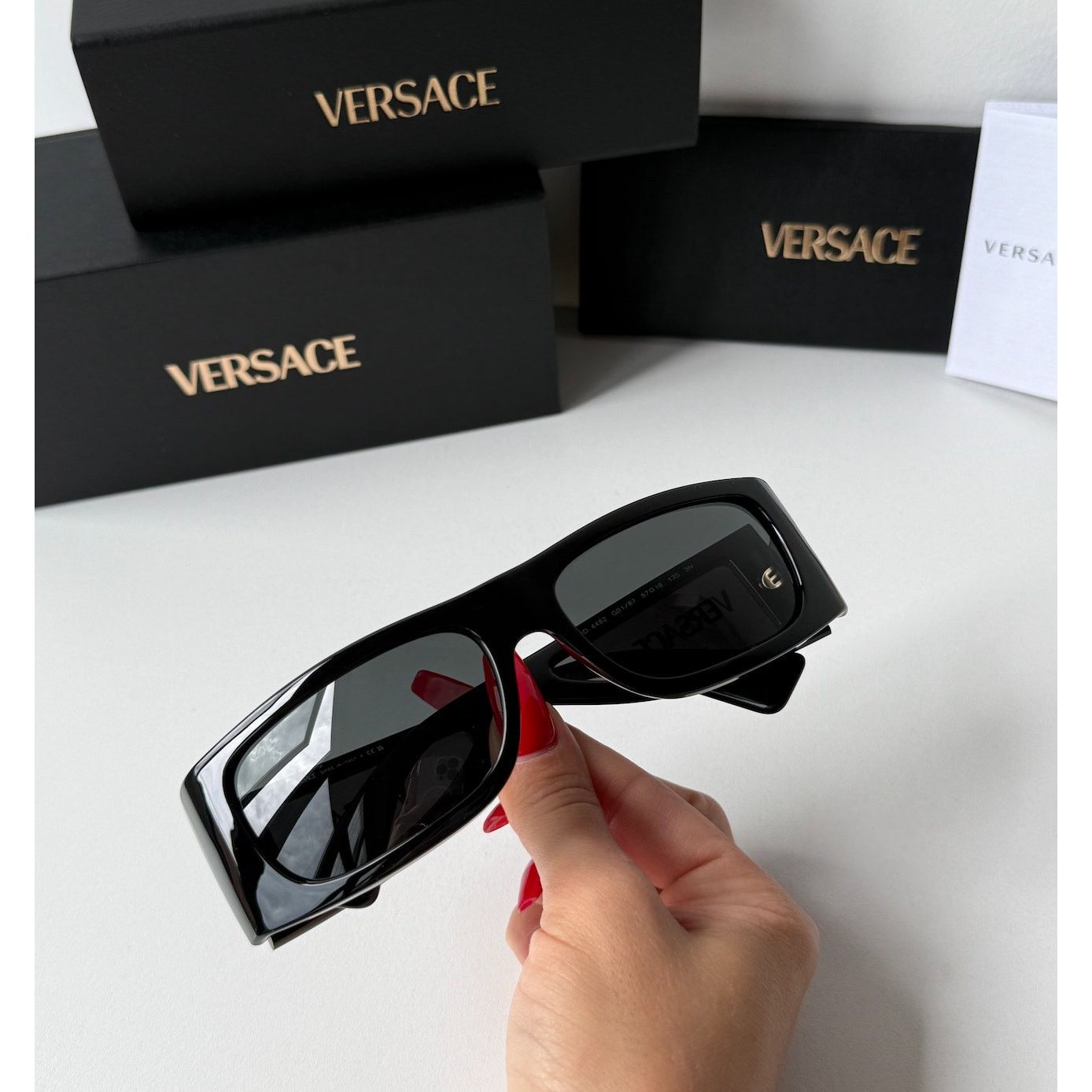 Versace NEW Versace VE4482 Black Shielded Sunglasses Size ONE SIZE - 3 Thumbnail