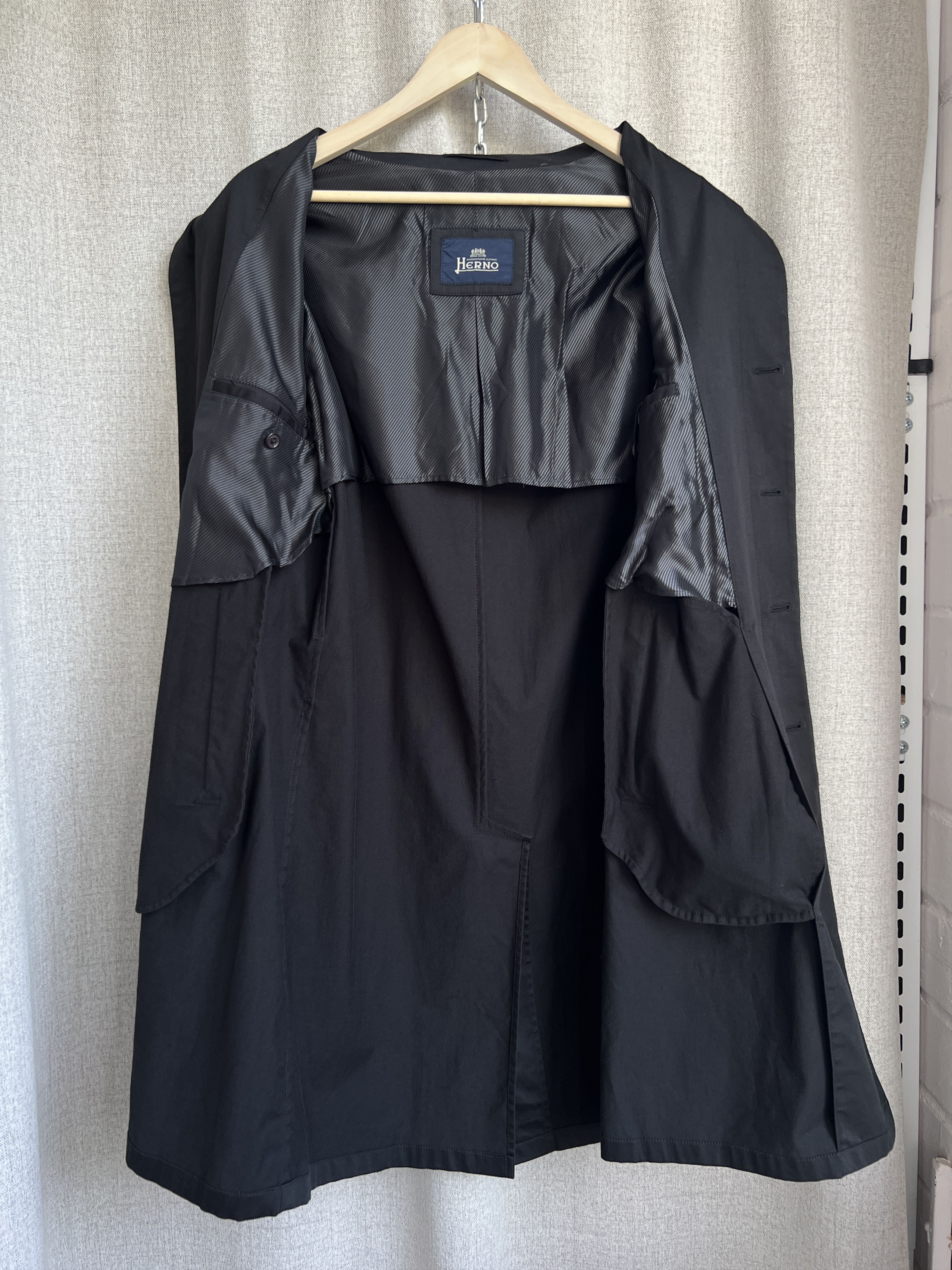 Herno Vintage Herno Black Belted Coat Jacket Size US M / EU 48-50 / 2 - 6 Thumbnail
