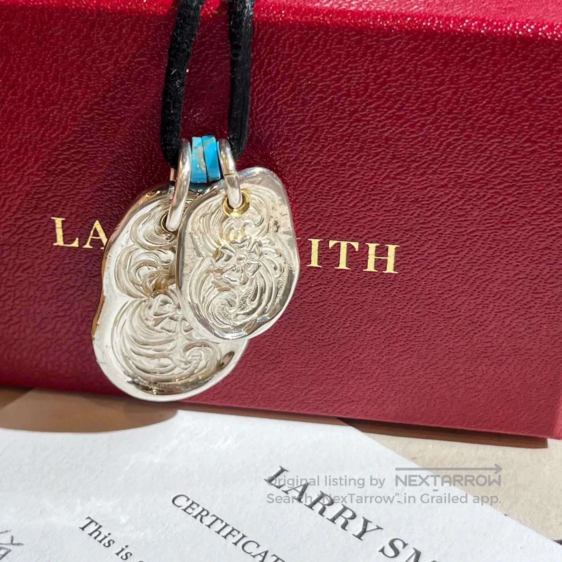Larry Smith larry smith silver pendant necklace with turquoise. Size ONE SIZE - 6 Thumbnail