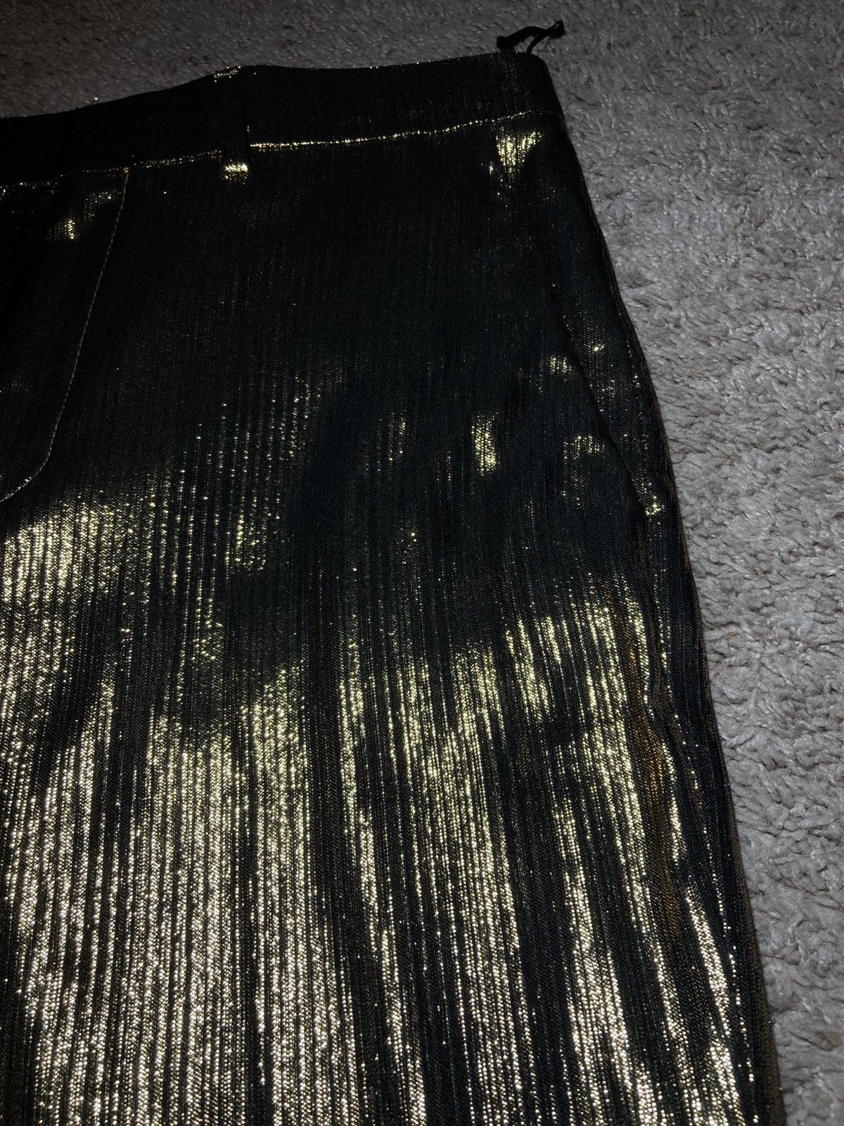 Celine AW23 Celine Gold Striped Flare Suit Pants Metallic 2023 Hedi Size US 32 / EU 48 - 3 Thumbnail