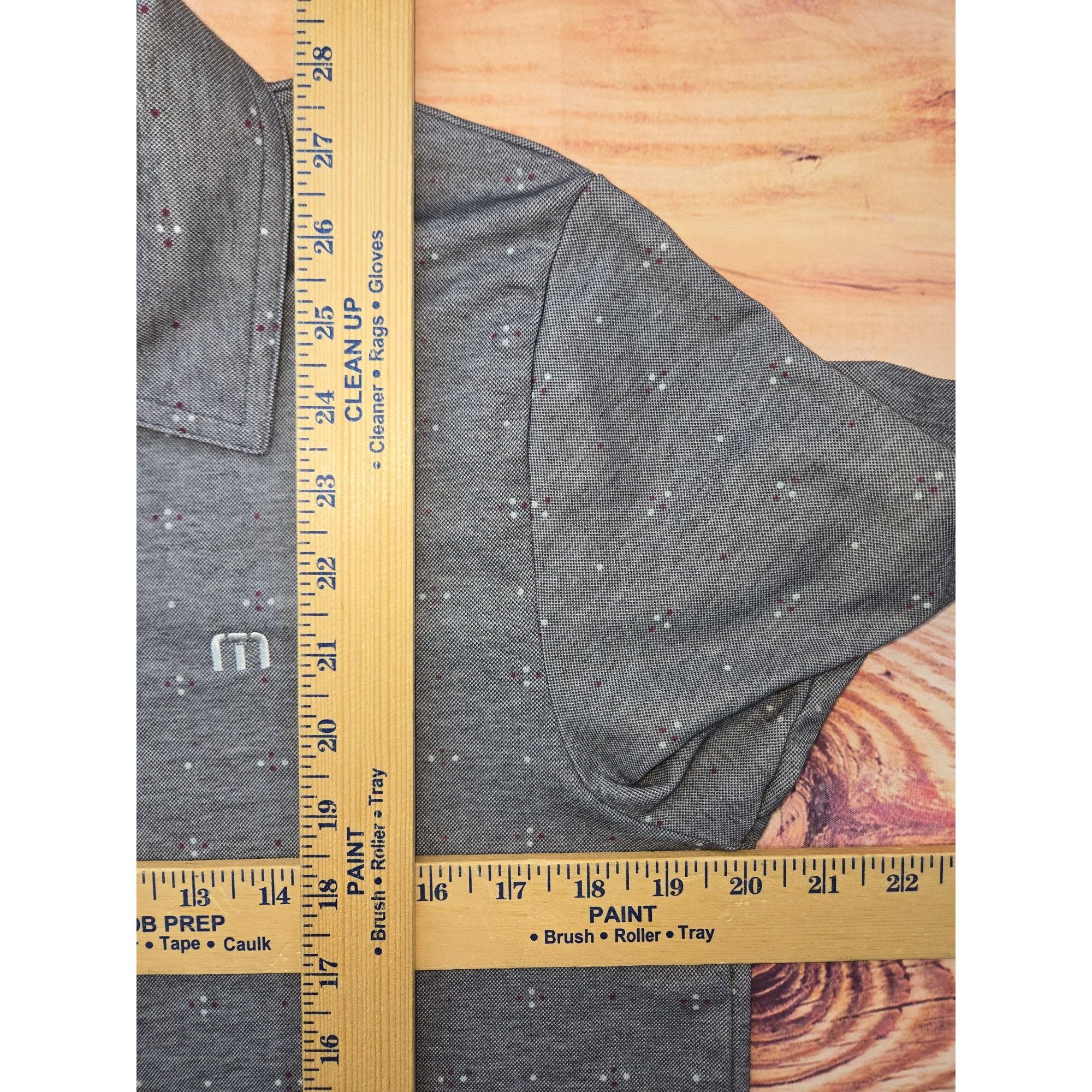 TravisMathew Travis Mathew Mens Polo Shirt Medium Gray Pima Cotton Blend Size US M / EU 48-50 / 2 - 8 Thumbnail