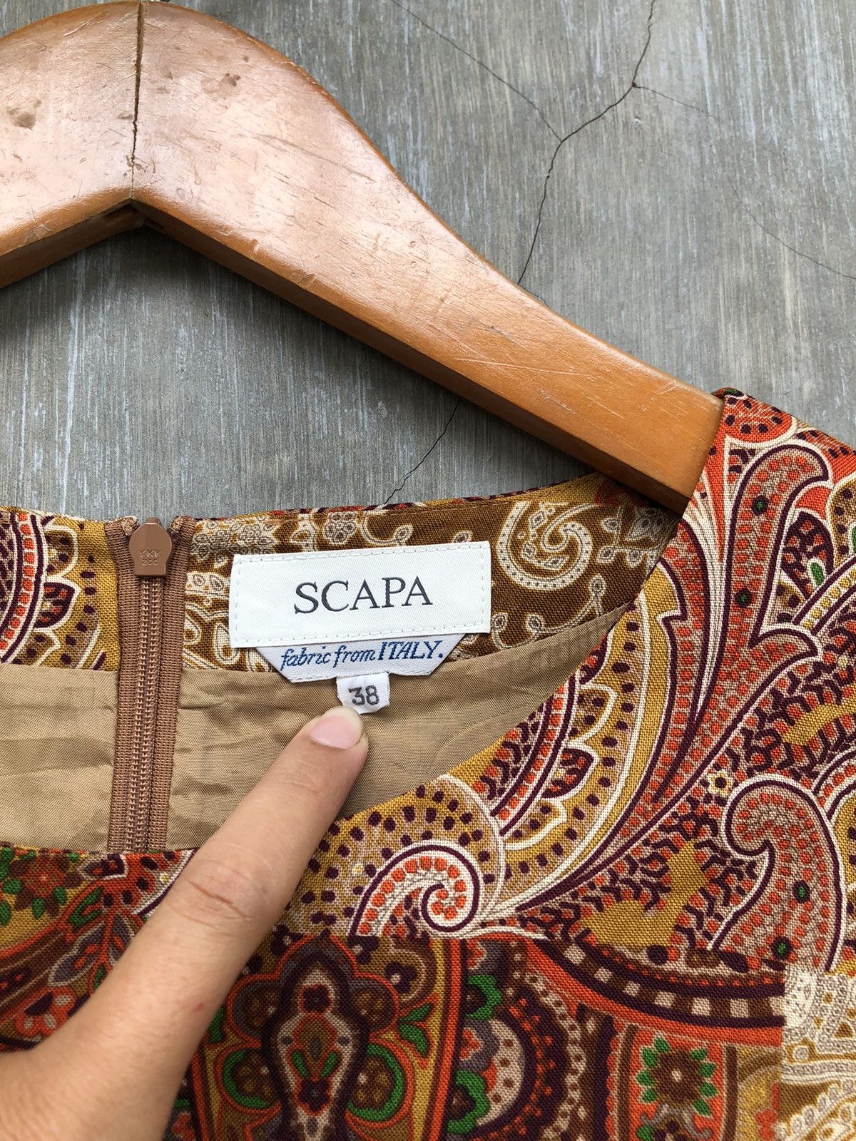 Scapa Sports Vintage Scapa Batik Pattern Women Midi Dress Size XS / US 0-2 / IT 36-38 - 4 Thumbnail