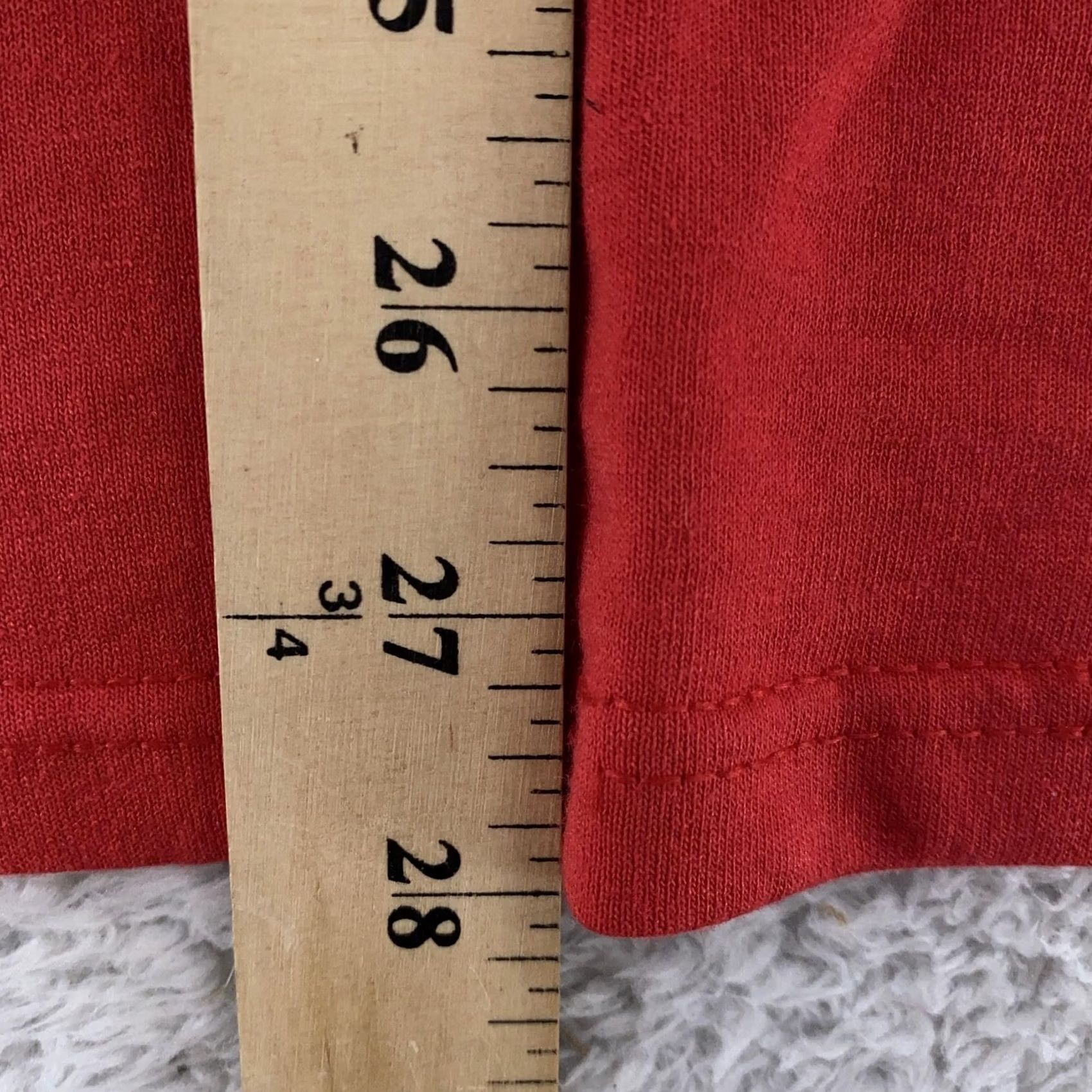 Hanes Hanes Shirt Mens Large Red Heavyweight 50/50 Crewneck Vintage Blank Tee Size US L / EU 52-54 / 3 - 6 Thumbnail
