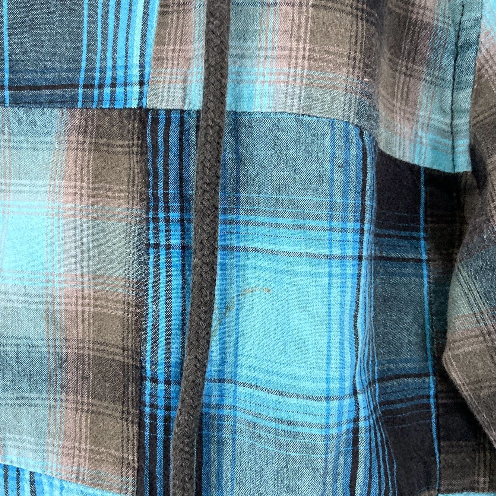 Vintage VINTAGE Ethies Thin Zip Up Jacket Blue Plaid Hooded Men L Jacket Blue Plaid Mens Large Size US L / EU 52-54 / 3 - 6 Thumbnail