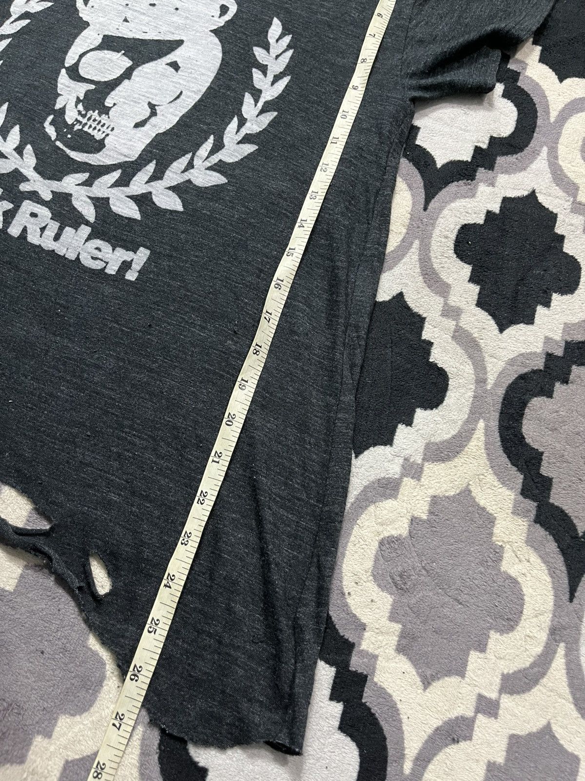 Isamu Katayama Backlash Azul by moussy distressed dark ruler! Asymmetric tshirt Size US M / EU 48-50 / 2 - 4 Thumbnail