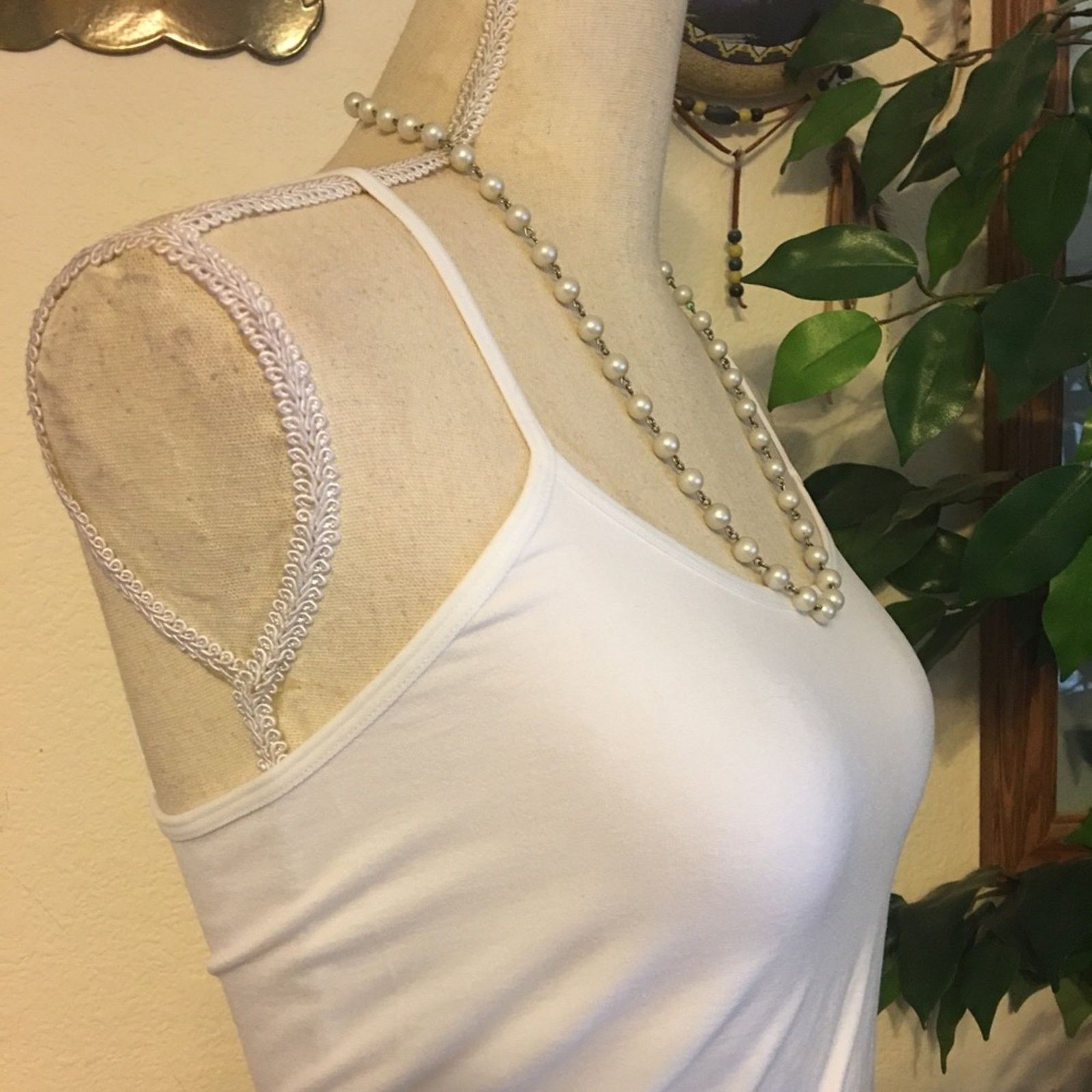 Vintage Vintage 70s faux pearl chain necklace Size ONE SIZE - 2 Thumbnail