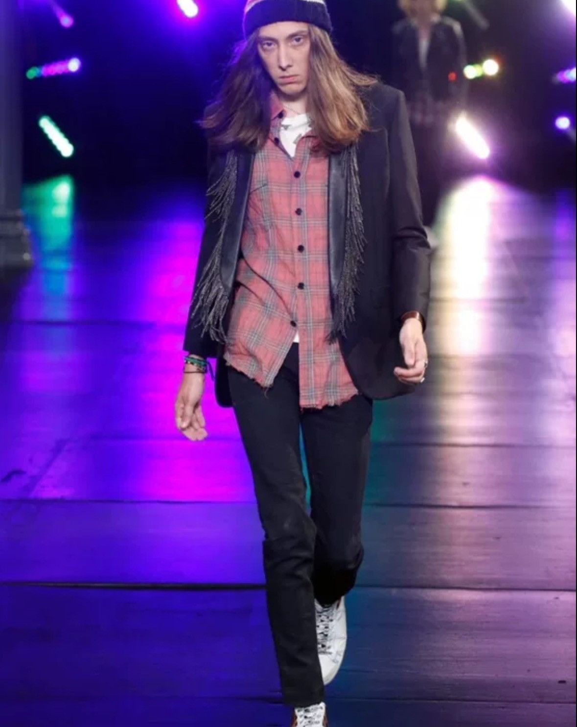 Saint Laurent Paris × Yves Saint Laurent Saint Laurent slp16SS Leather Collar Riveted Tassel Suit Size US S / EU 44-46 / 1 - 7 Thumbnail