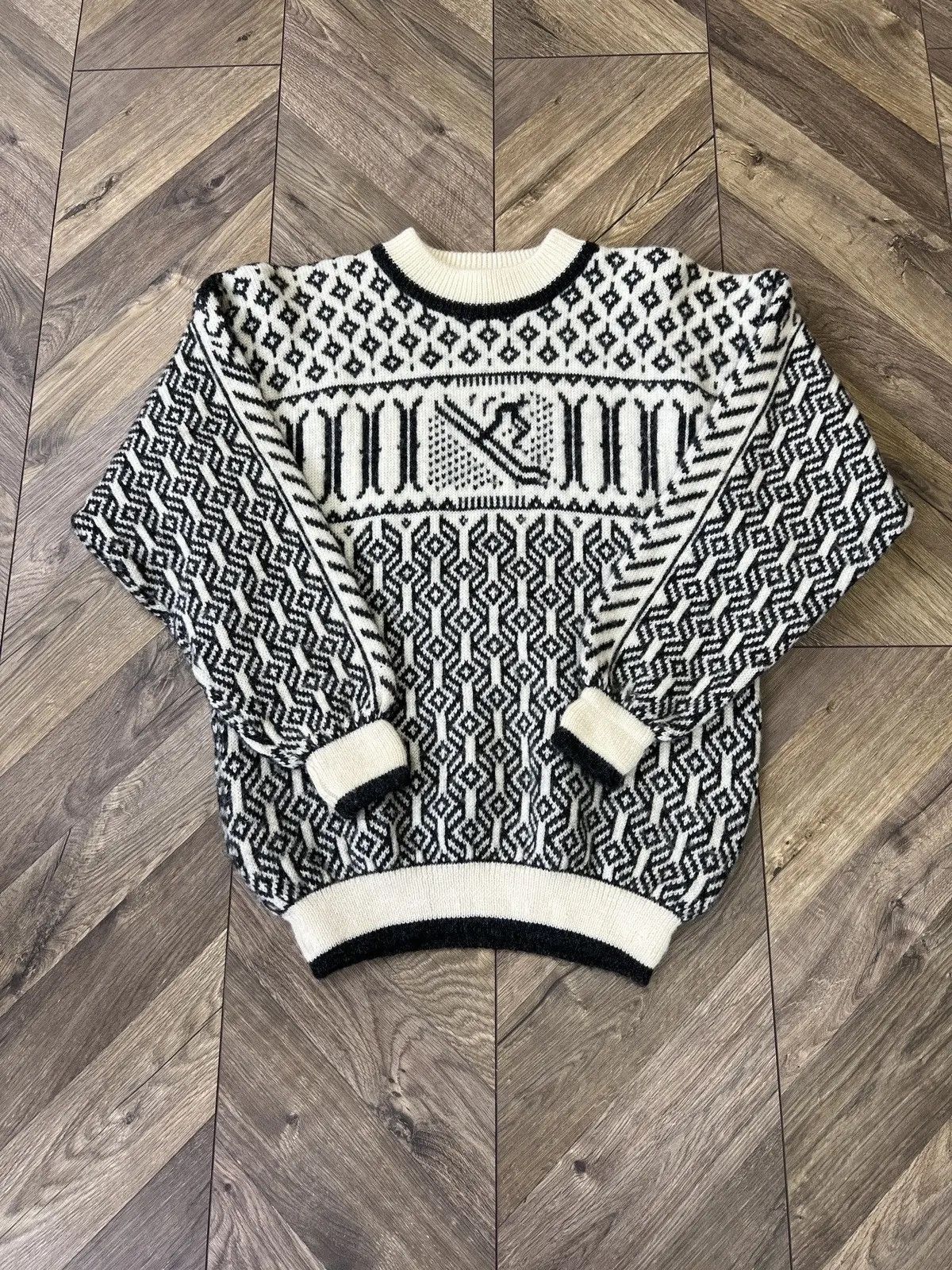 Designer × Vintage Vintage Nordstrikk Norway Virgin Wool Sweater Size US XL / EU 56 / 4 - 4 Thumbnail